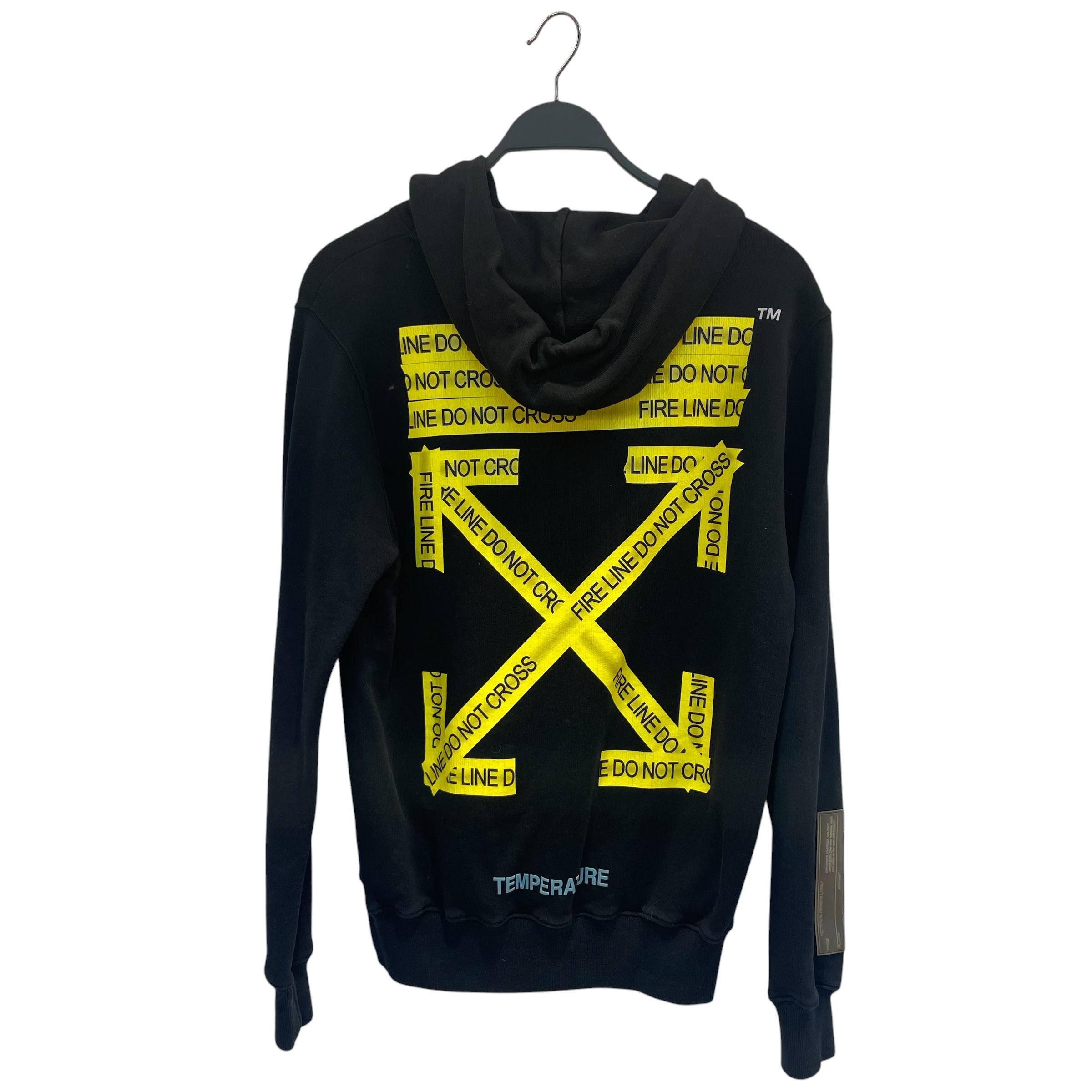 OFF-WHITE/Hoodie/XXS/Cotton/BLK/FIRE LINE view 2