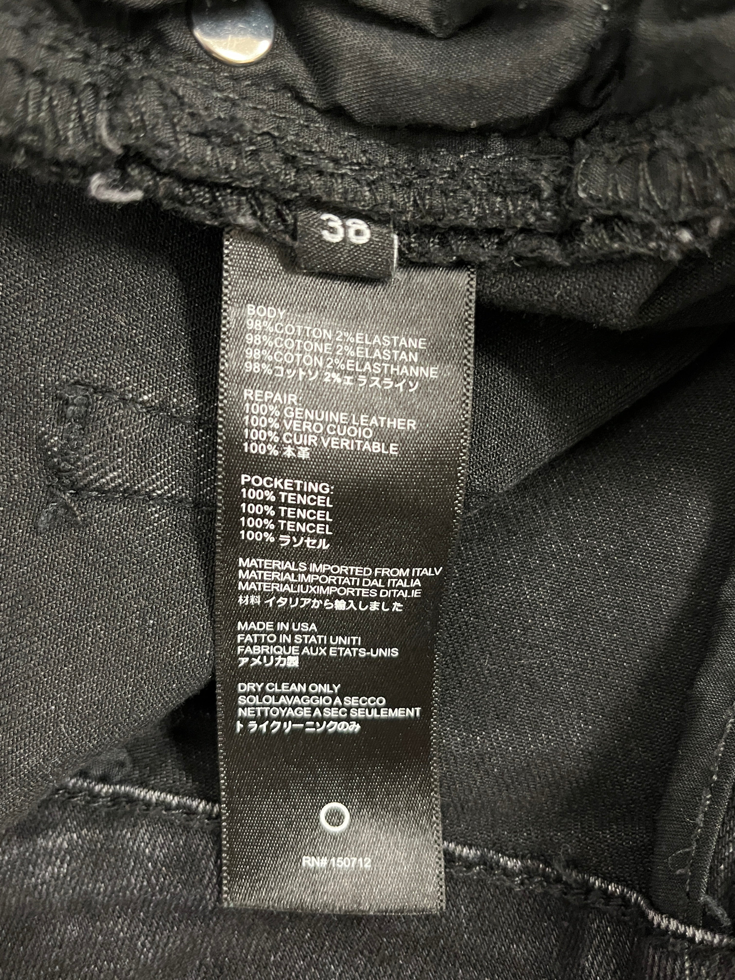 AMIRI/Skinny Pants/38/Denim/BLK/varisity logo view 4