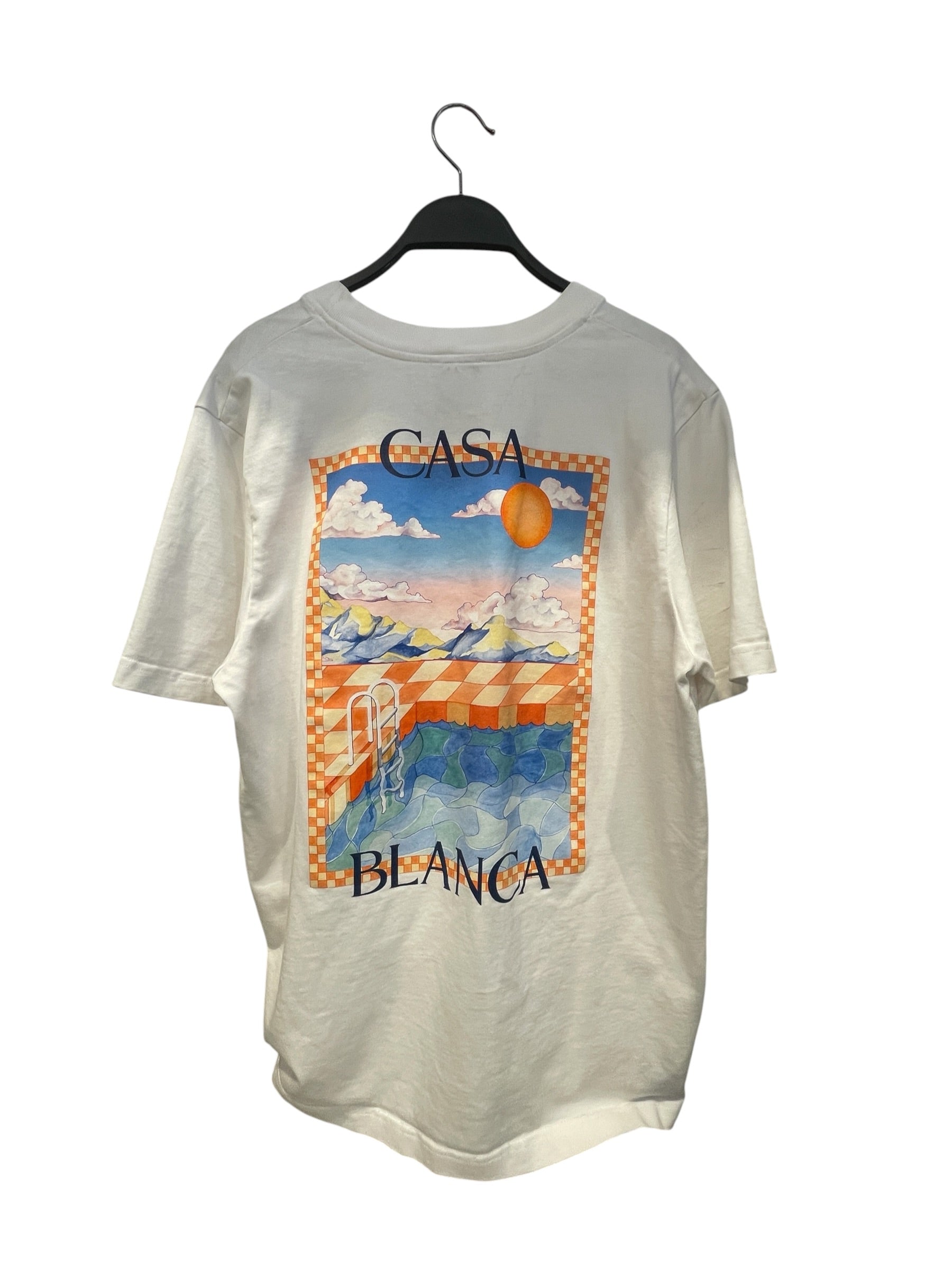 CASABLANCA/T-Shirt/S/Cotton/WHT/Graphic/CASA TS LARGE BACK GRAPHIC view 2