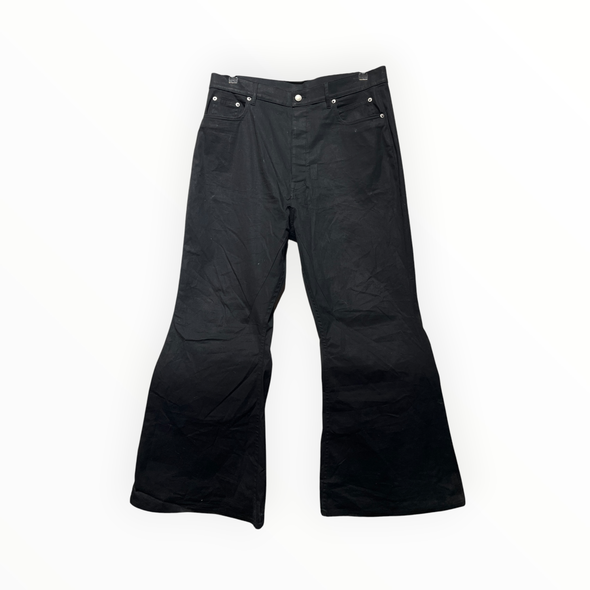 Rick Owens/Bootcut Pants/34/Cotton/BLK/bolan view 1