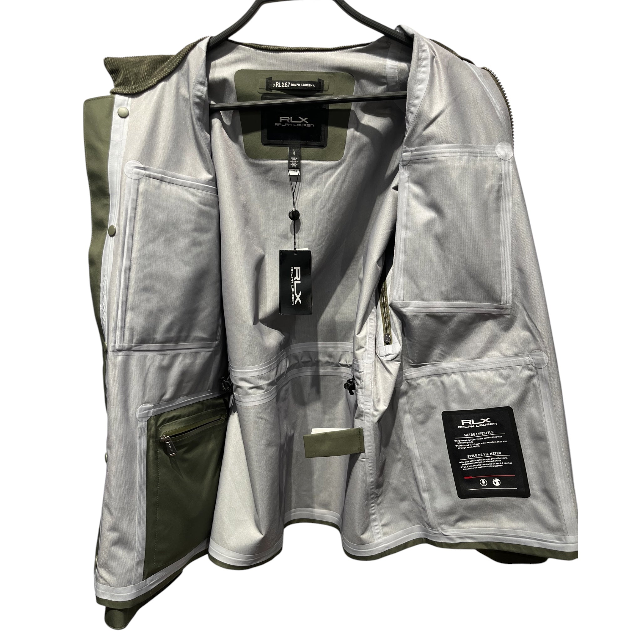 POLO SPORT RLX/Jacket/L/GRN/Rlx Sport Rain Jacket view 3