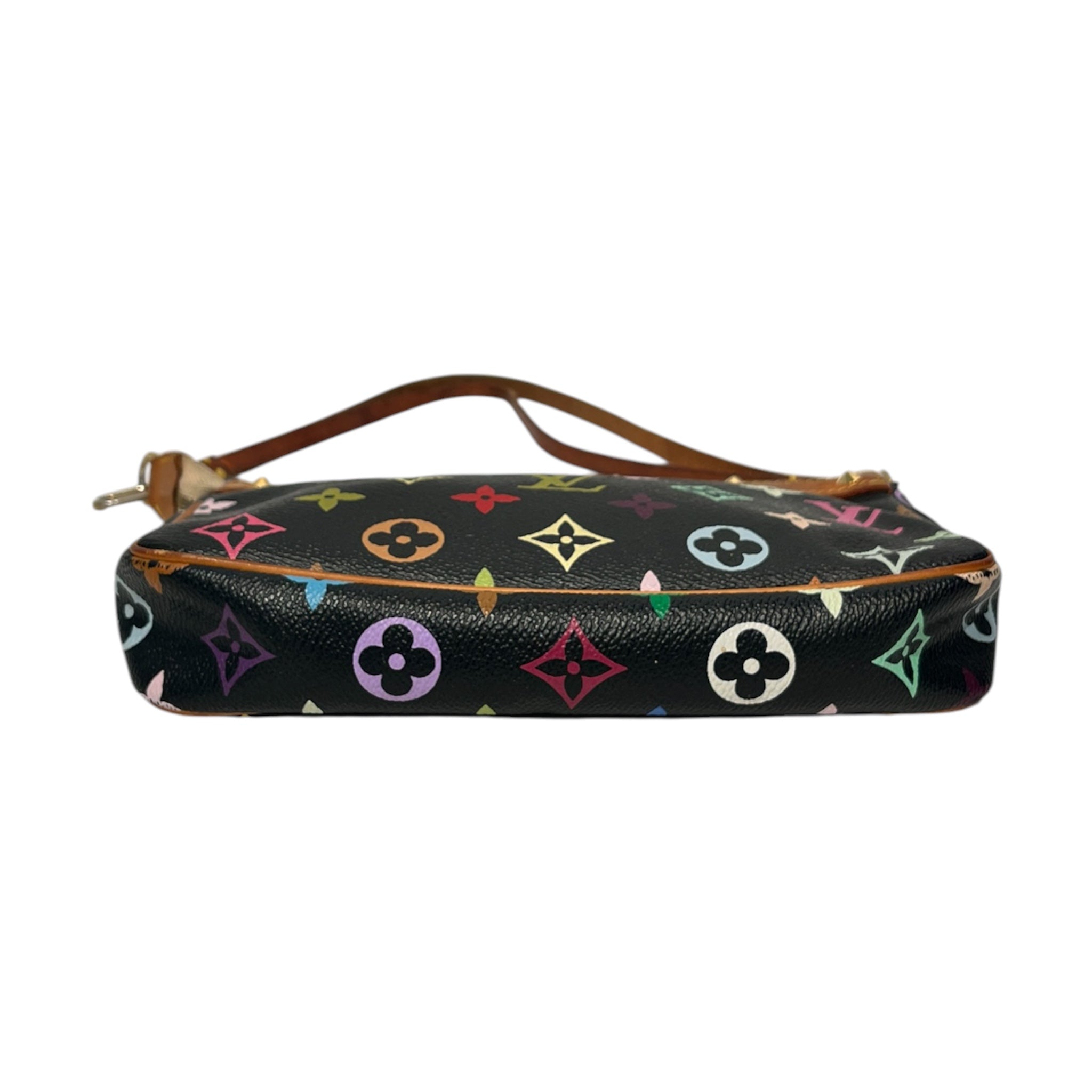 LOUIS VUITTON/Hand Bag/All Over Print/Leather/BLK/takashi murakami collab view 3