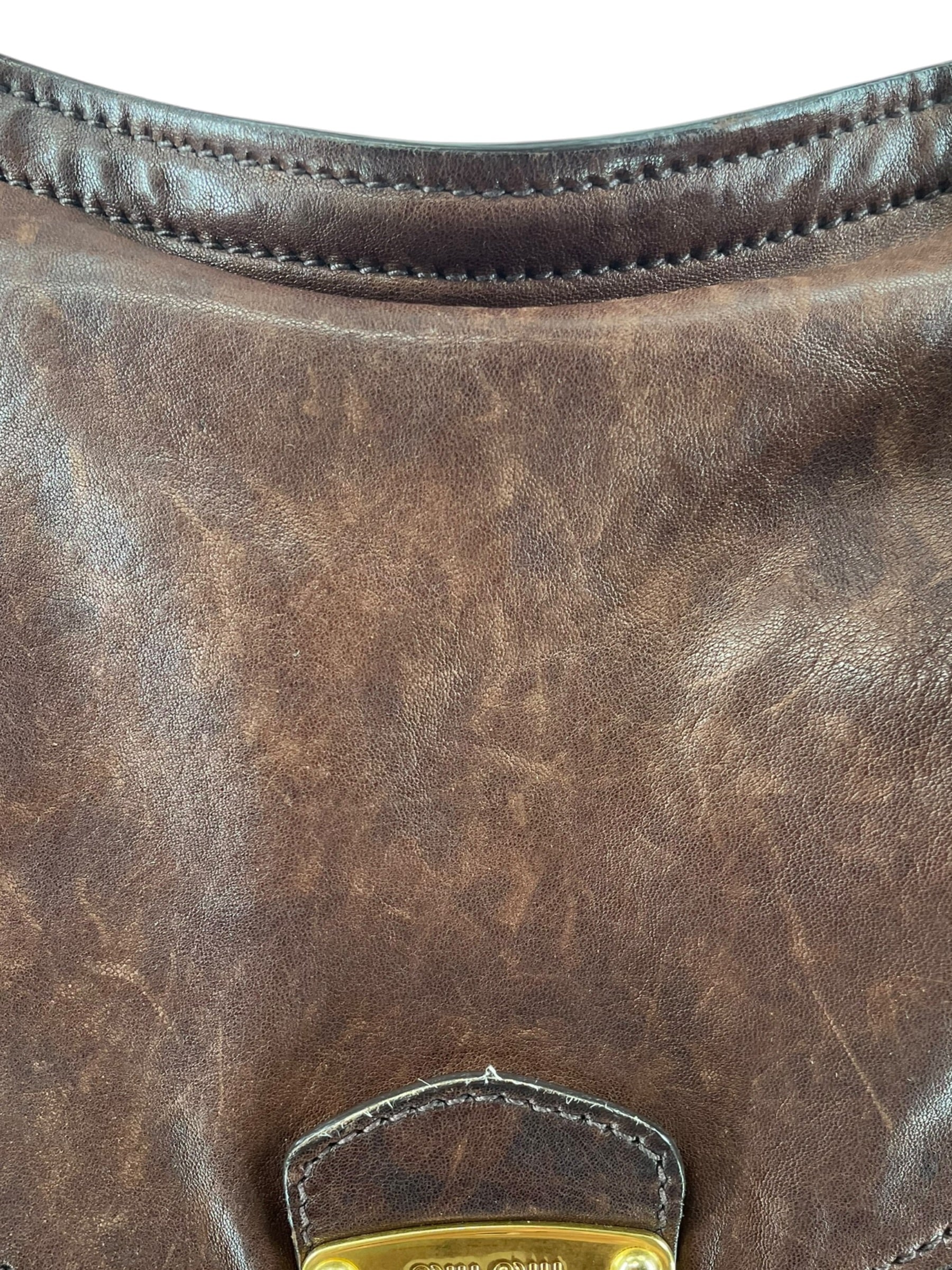 MIU MIU/Bag/Leather/BRW/MATELASSE COFFER HOBO view 8
