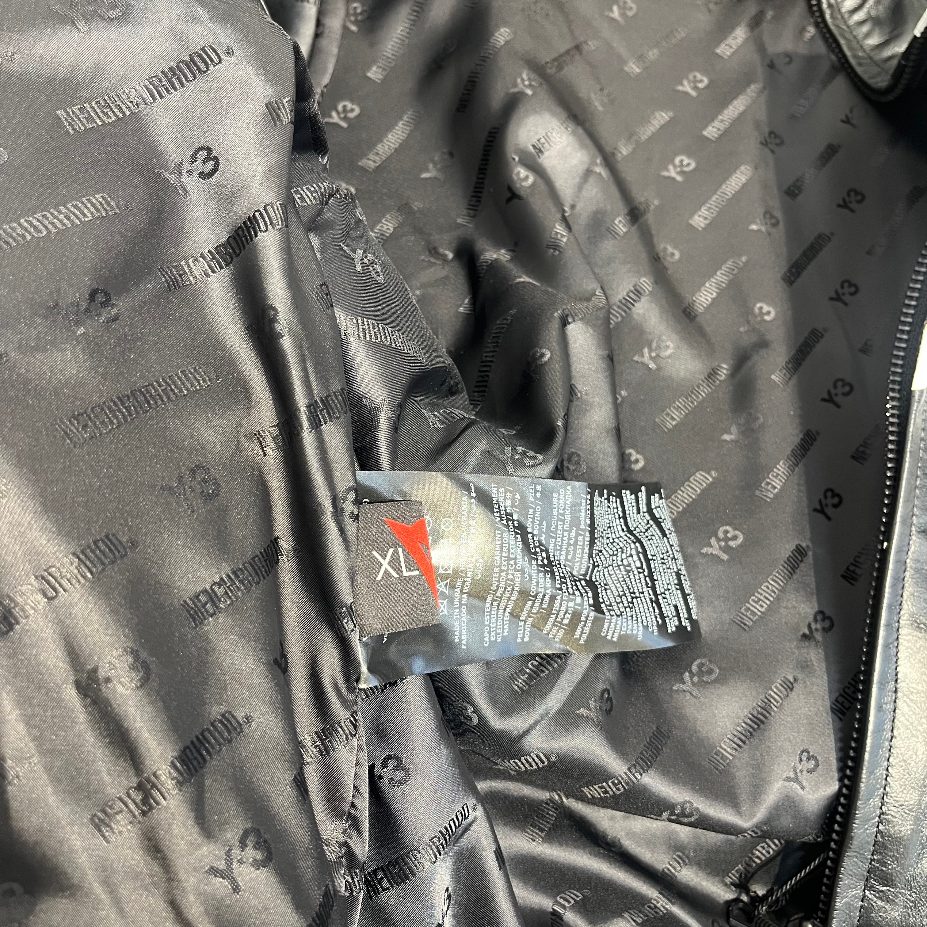 DAINESE/Y-3/NEIGHBORHOOD/Jacket/XL/Leather/BLK/Y3 NIEGHBORHOOD COLLAB MOTO view 7