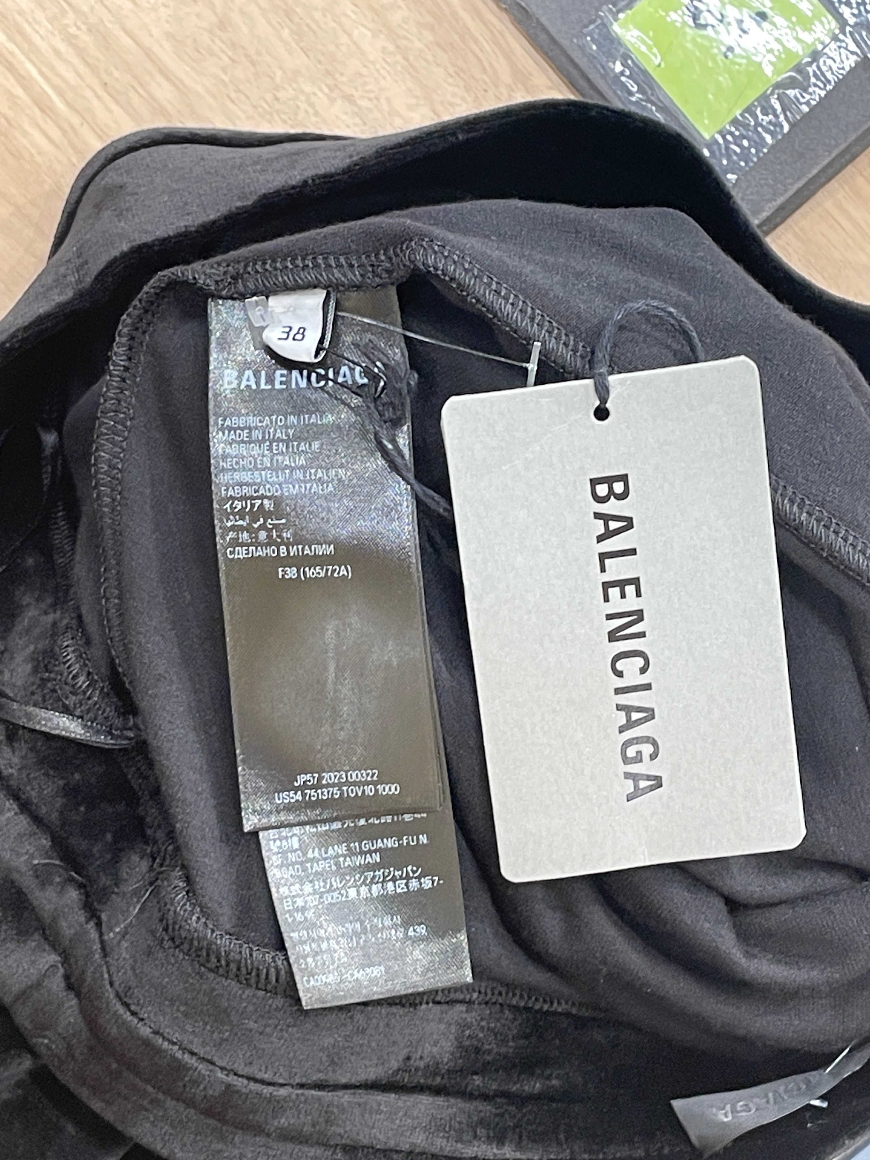 BALENCIAGA/Long Skirt/38/Velour/BLK/ view 4