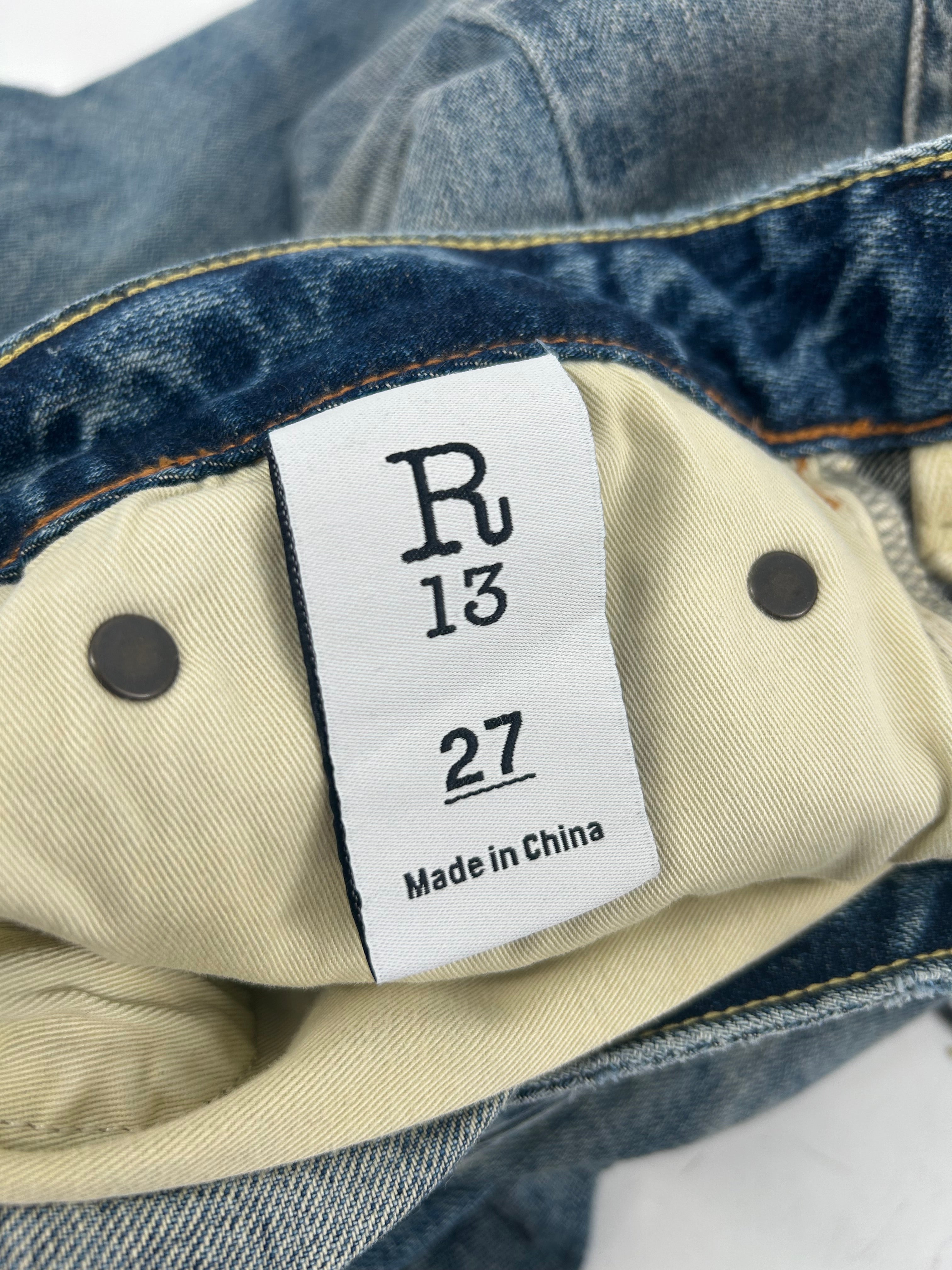 R13/Wide Leg Pants/27/Cotton/BLU/boy flare clean sawdust view 3