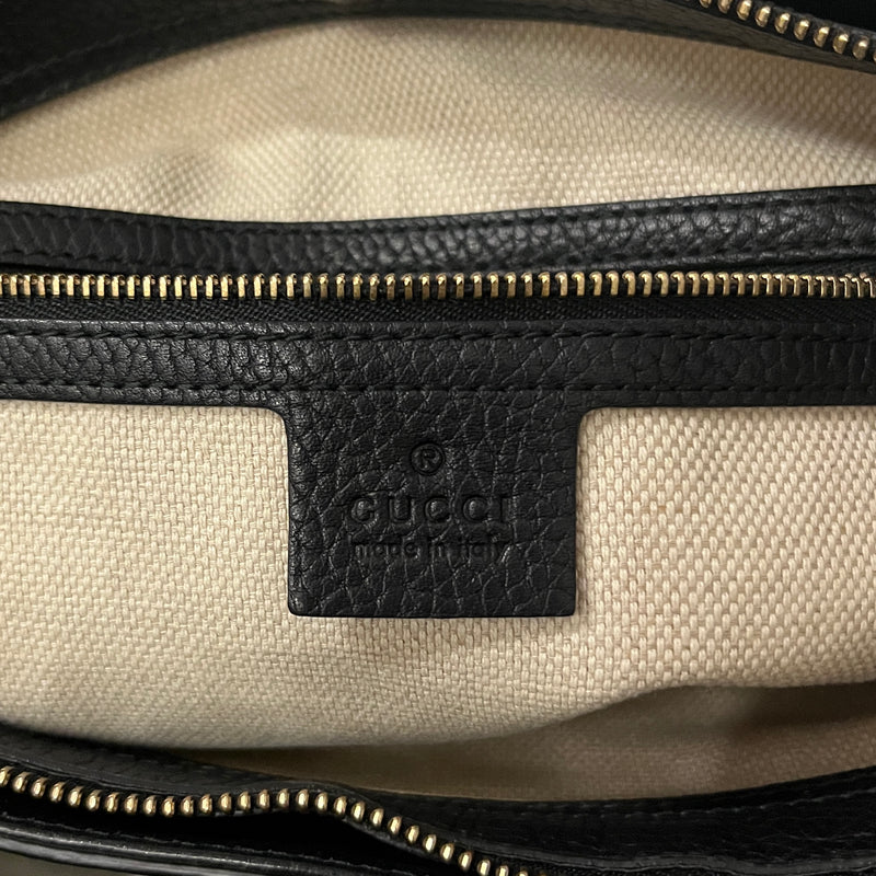 GUCCI/Hand Bag/Leather/BLK/SOHO LEATHER BAG