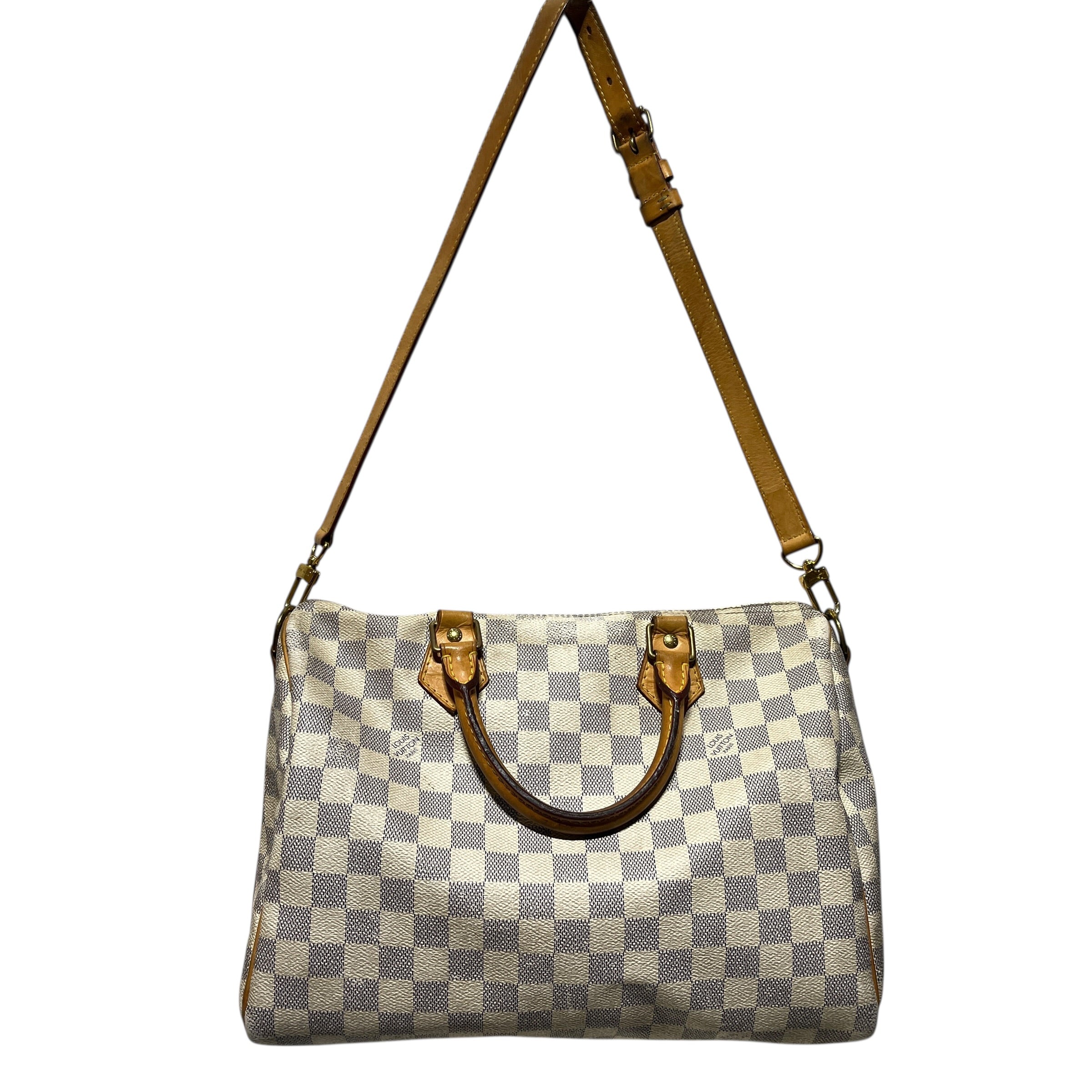 LOUIS VUITTON/Cross Body Bag/Monogram/Leather/WHT/SPEEDY DAMIER AZUR view 1