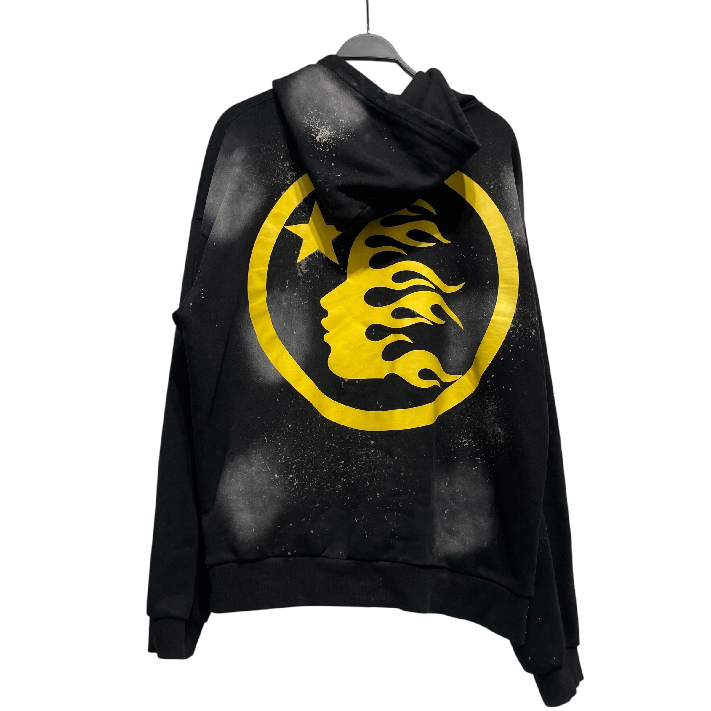HELLSTAR/Hoodie/XL/Cotton/BLK/yellow graphic view 2