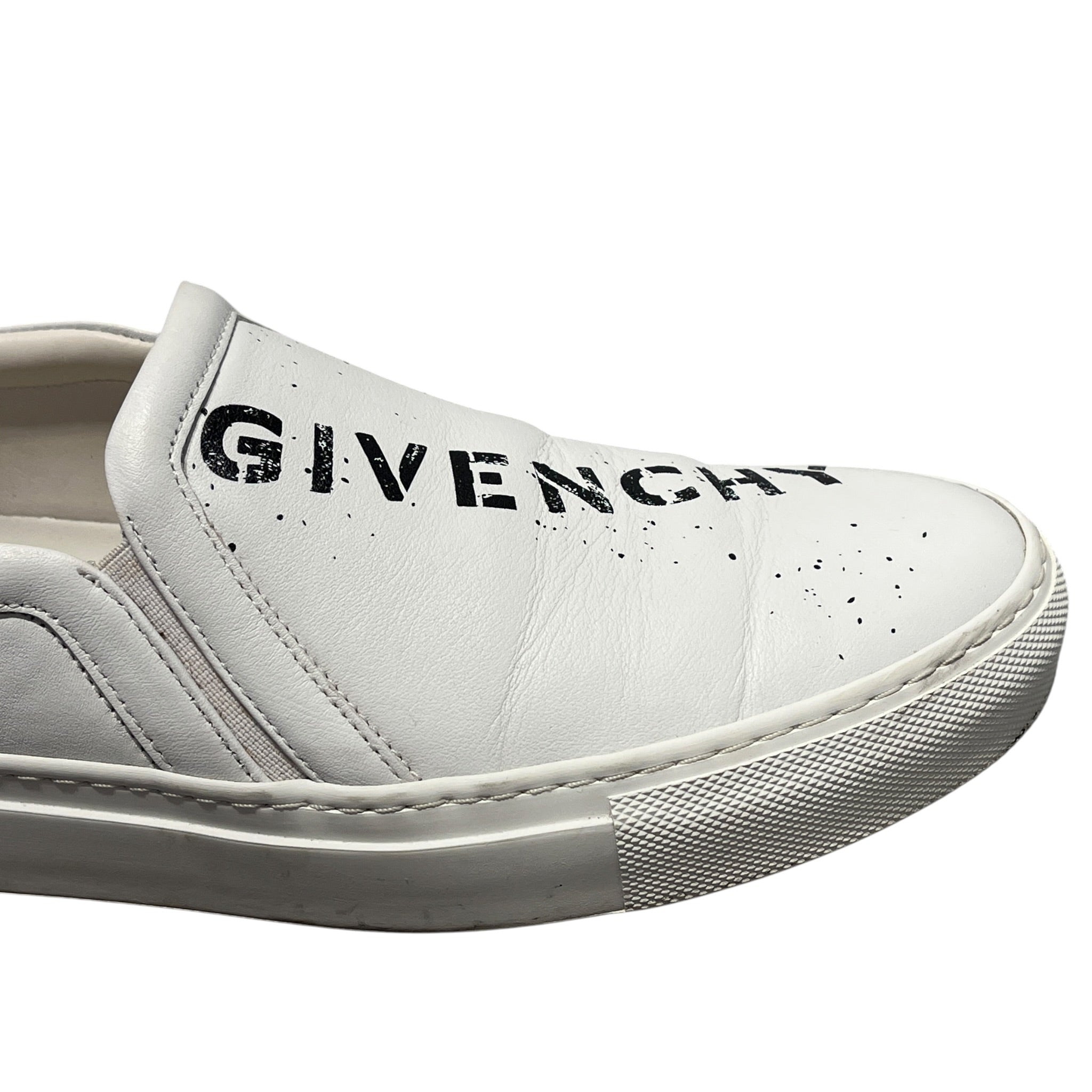 GIVENCHY/Low-Sneakers/EU 40/Graphic/Leather/WHT/urban slip - grafitti logo view 6