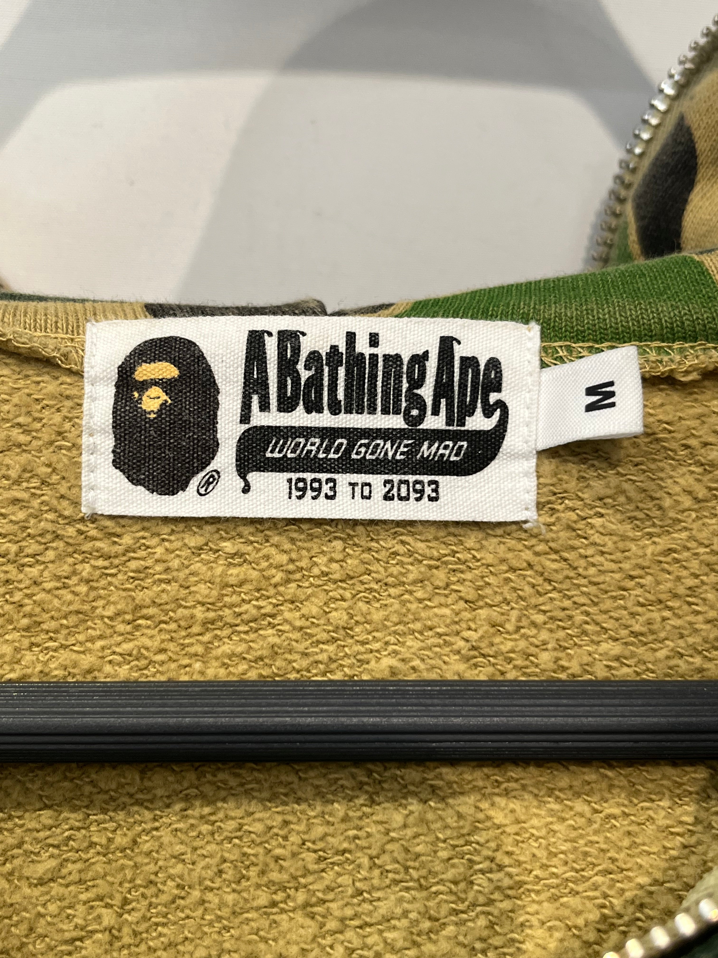 A BATHING APE/Zip Up Hoodie/M/Camouflage/Cotton/GRN/FULL ZIP MONKEY CAMO view 4