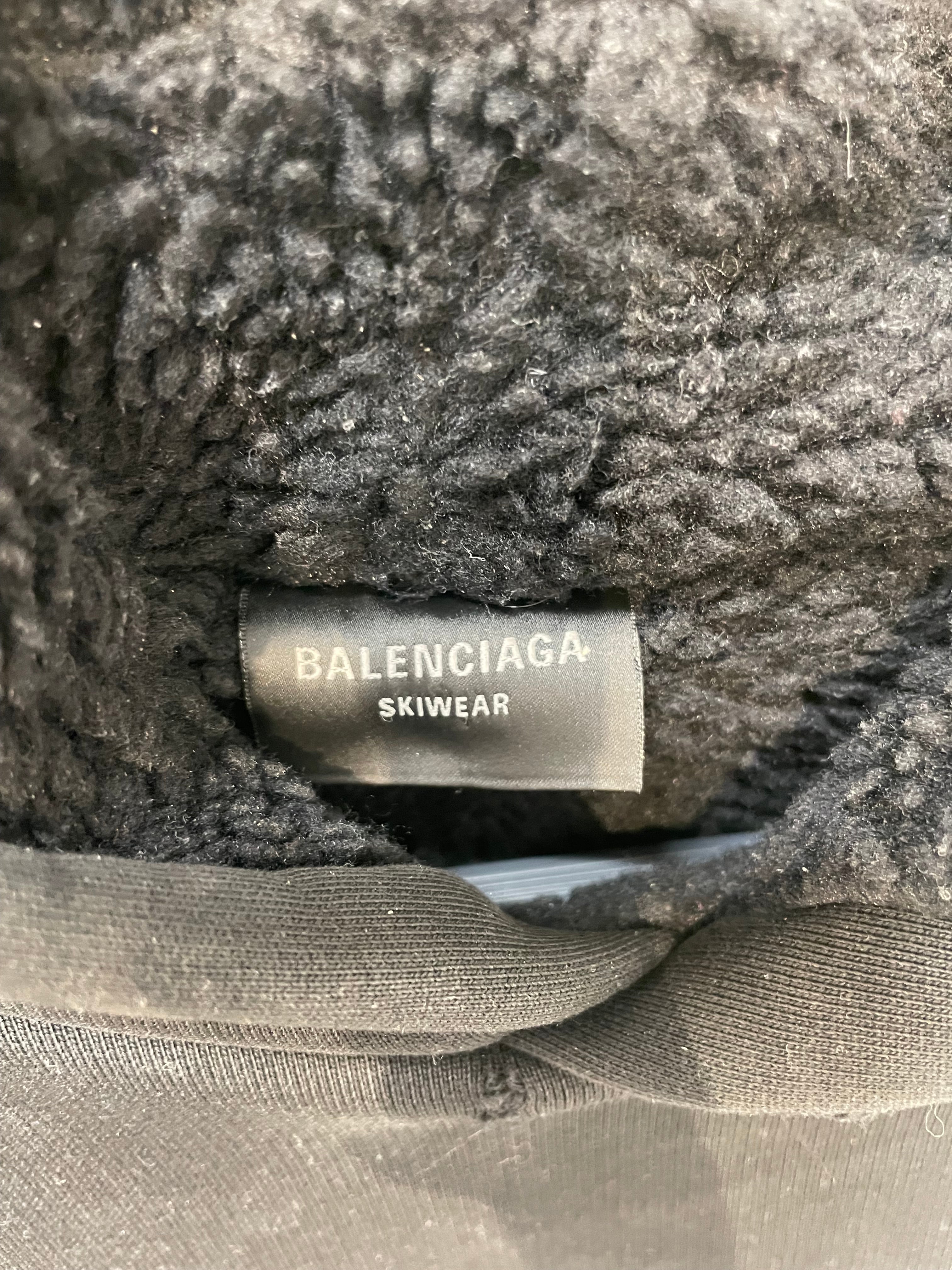 BALENCIAGA/Hoodie/Graphic/Cotton/BLK/3B Icon view 3