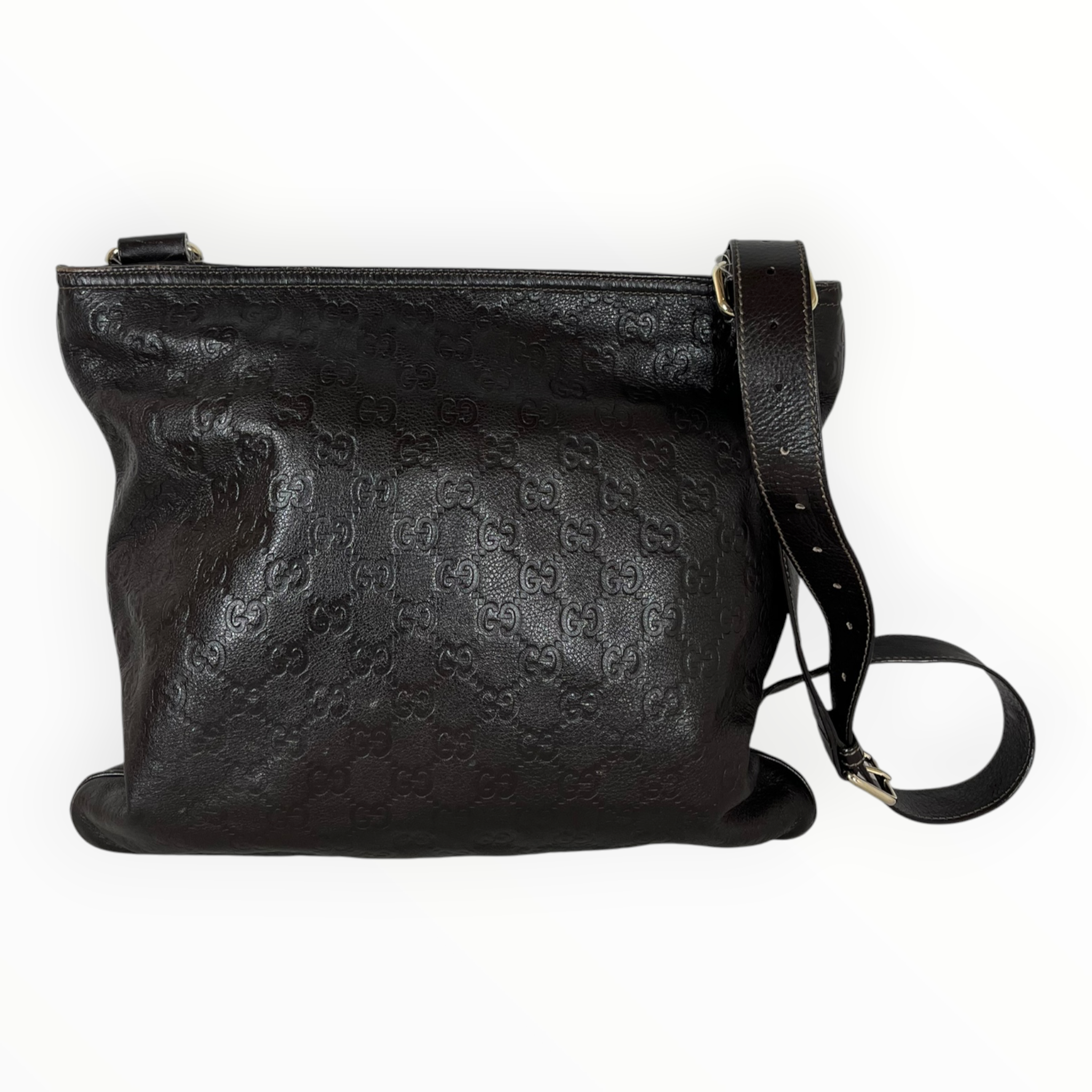 GUCCI/Cross Body Bag/Monogram/Leather/BRW/MESSENGER BAG view 2