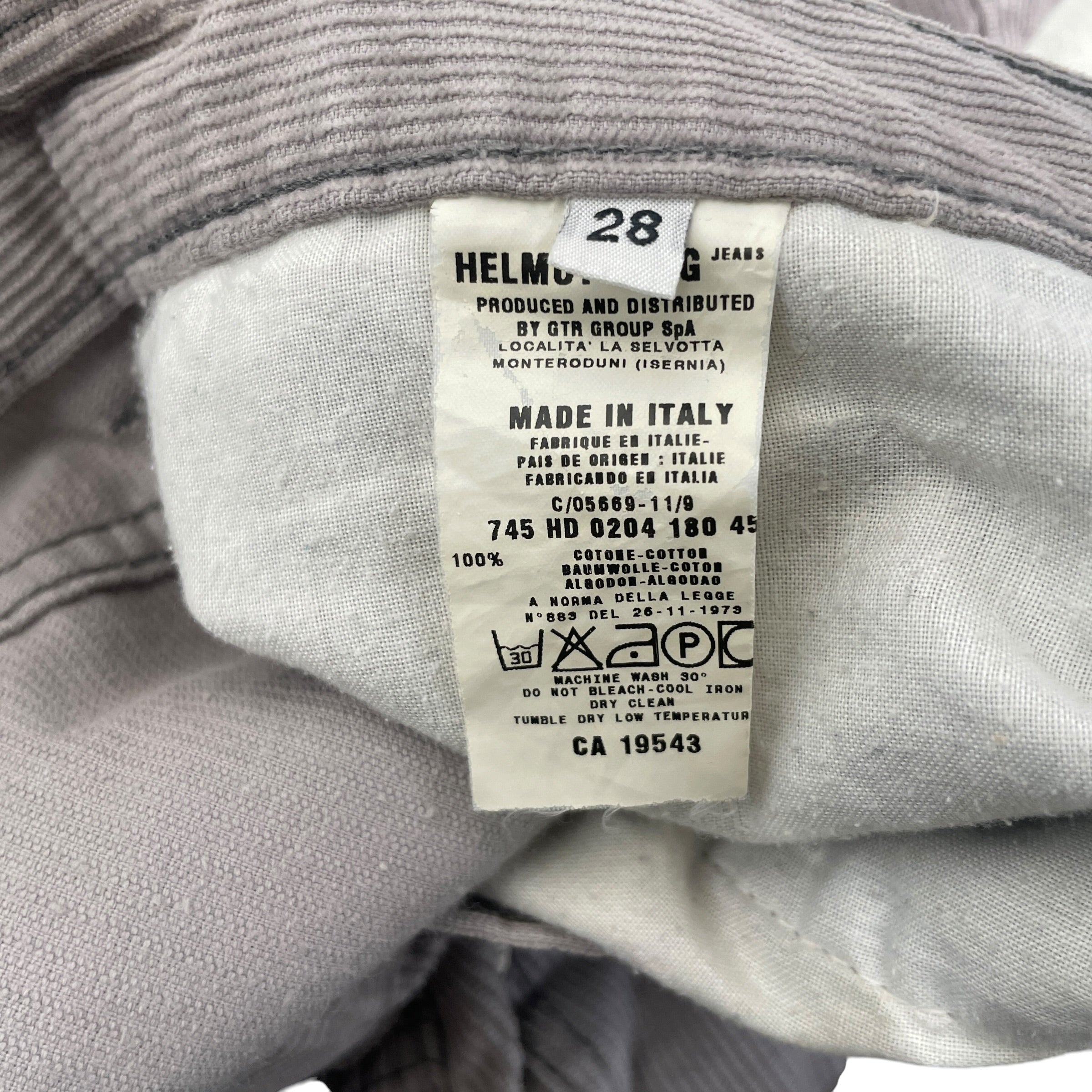Helmut Lang/Skinny Pants/28/Corduroy/KHK/ view 3