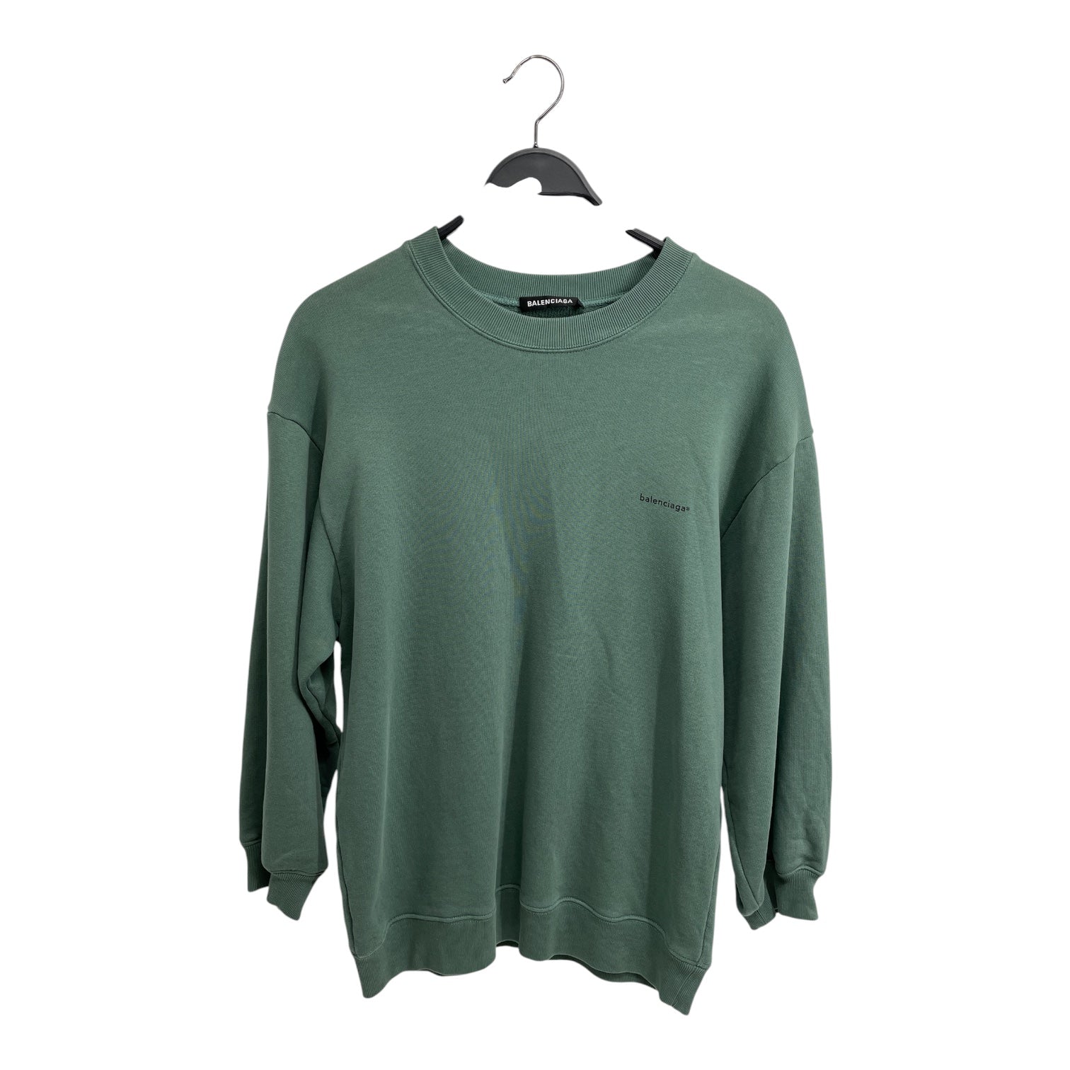 BALENCIAGA/Sweatshirt/XS/Cotton/GRN/small logo view 1