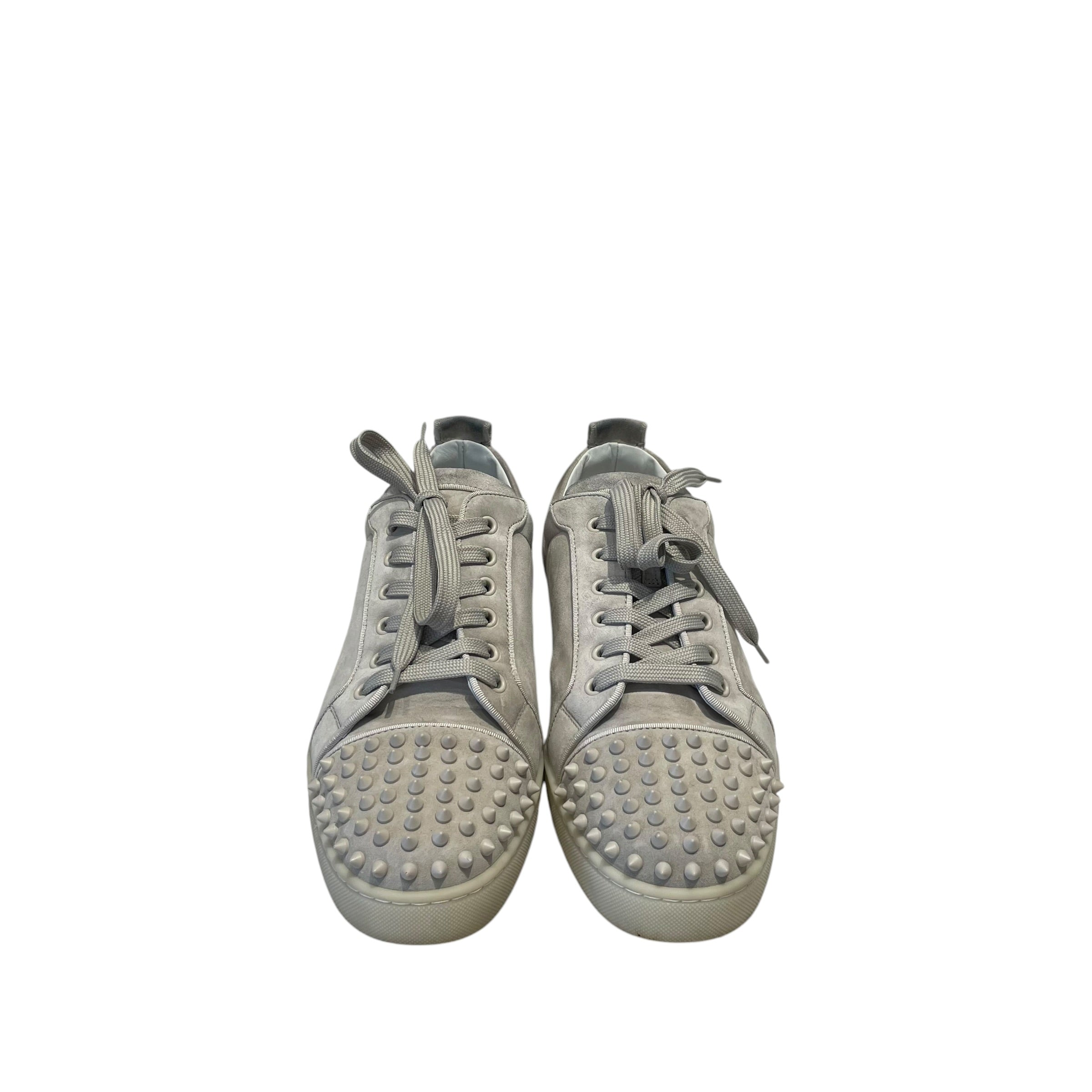 Christian Louboutin/Low-Sneakers/EU 44.5/Suede/GRY/spikes orlato view 3