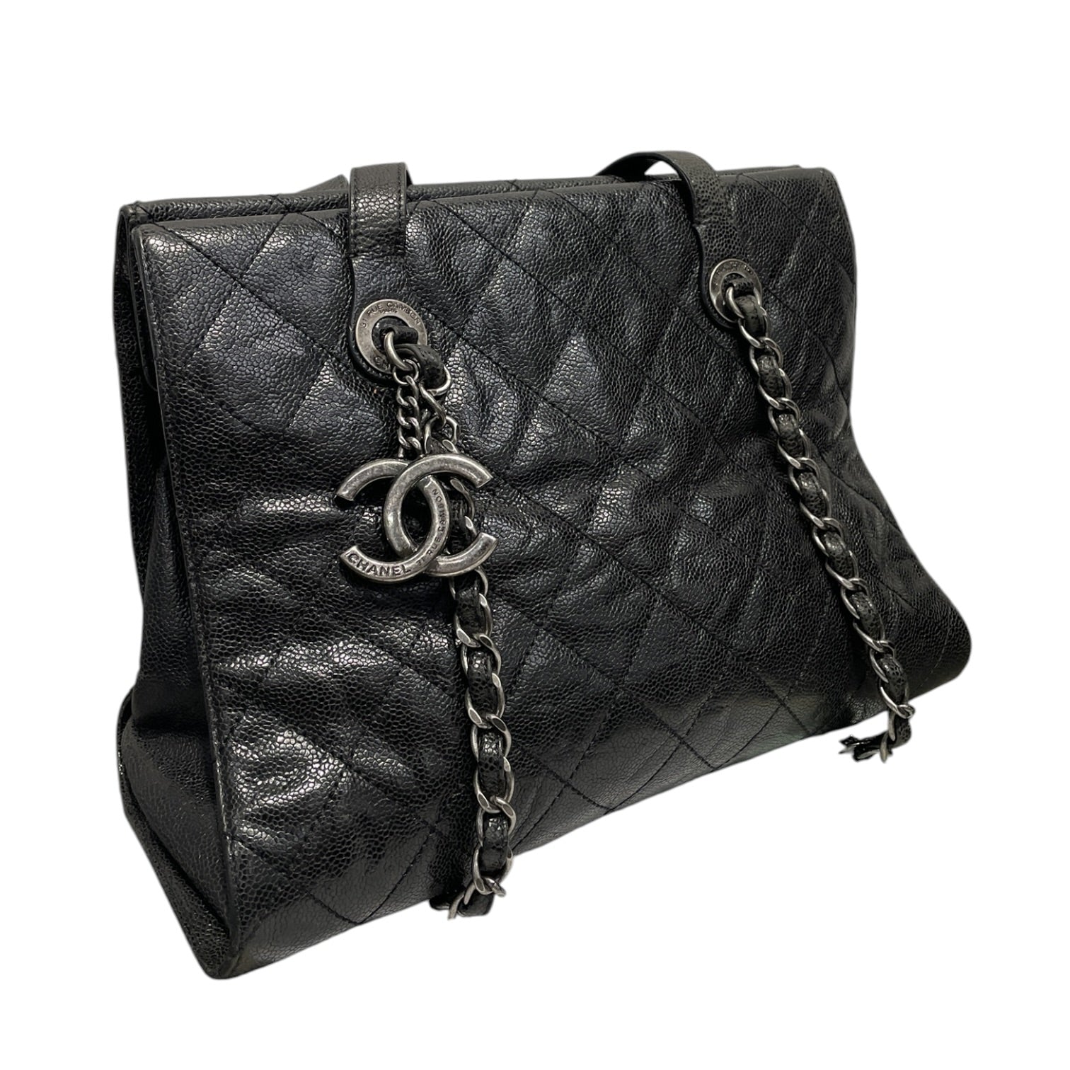 CHANEL/Hand Bag/Leather/BLK/Paris-Edinburgh CC Crave Tote view 3