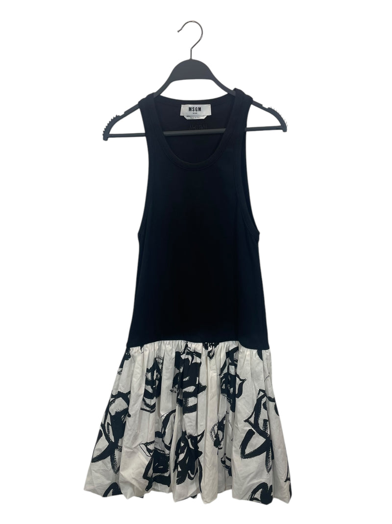 MSGM/SL Dress/S/Cotton/BLK/BUBBLE SKIRT DRESS