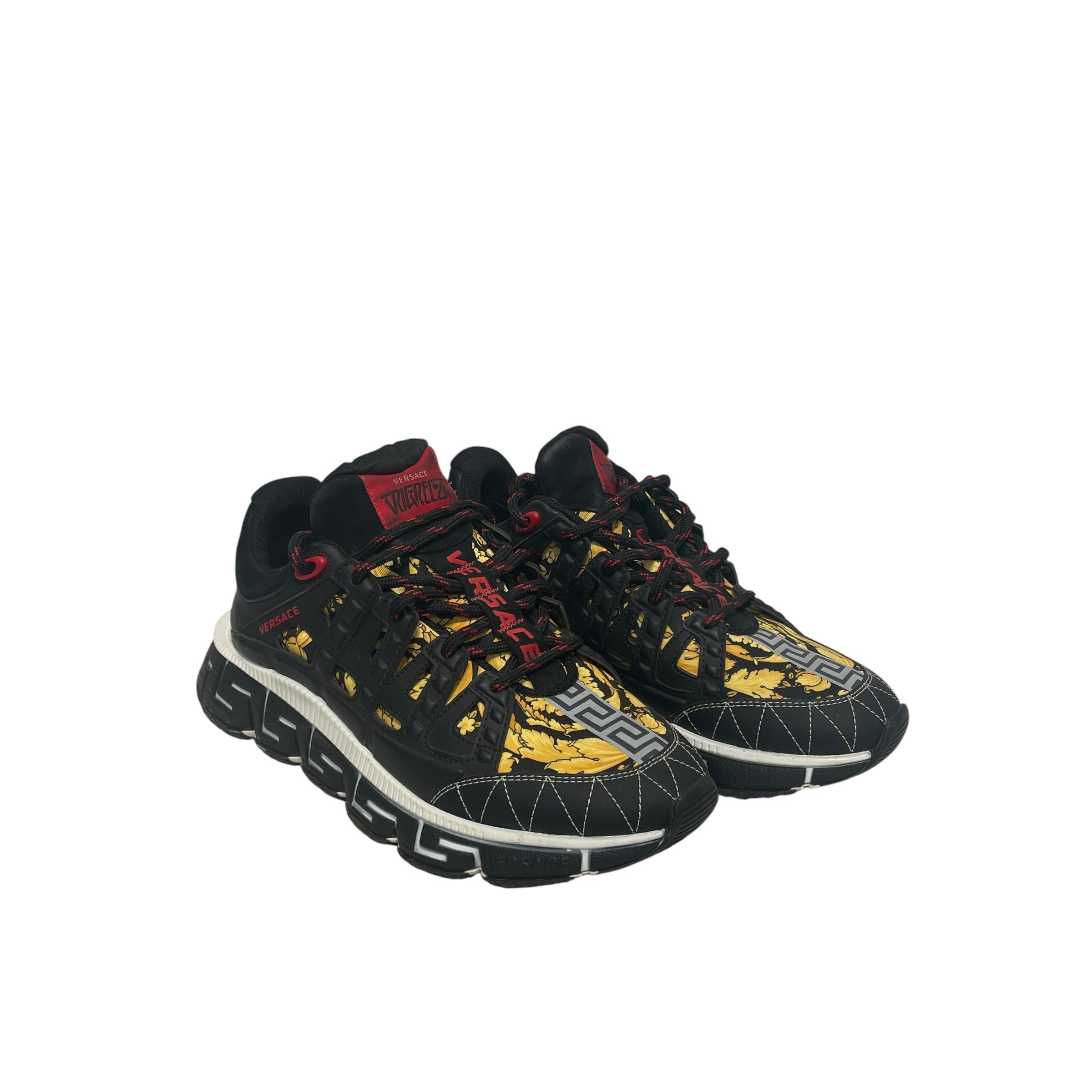 VERSACE/Low-Sneakers/US 8/BLK/barocco print/blackgold view 1