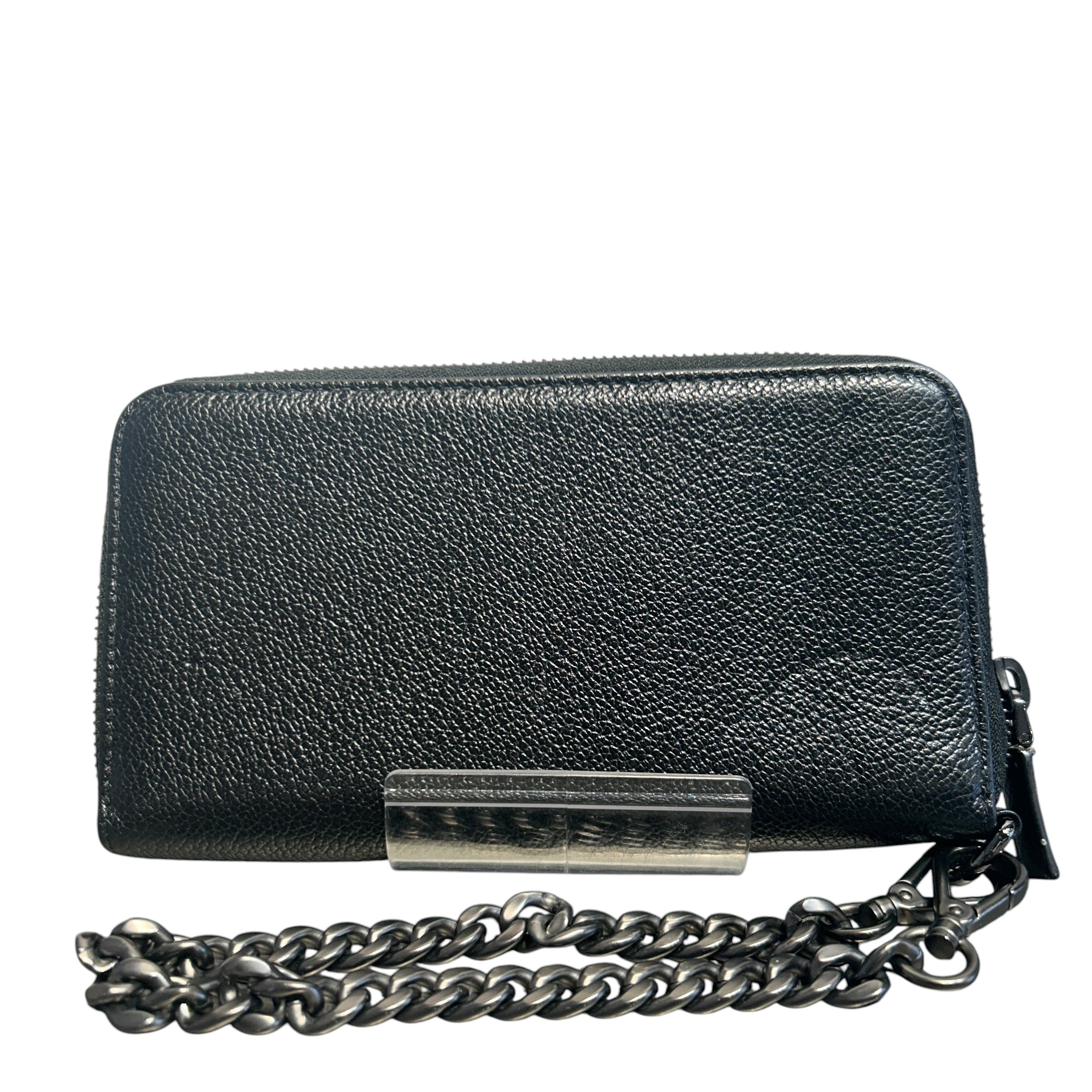 PRADA/Long Wallet/Leather/BLK/Chain Long Wallet view 2