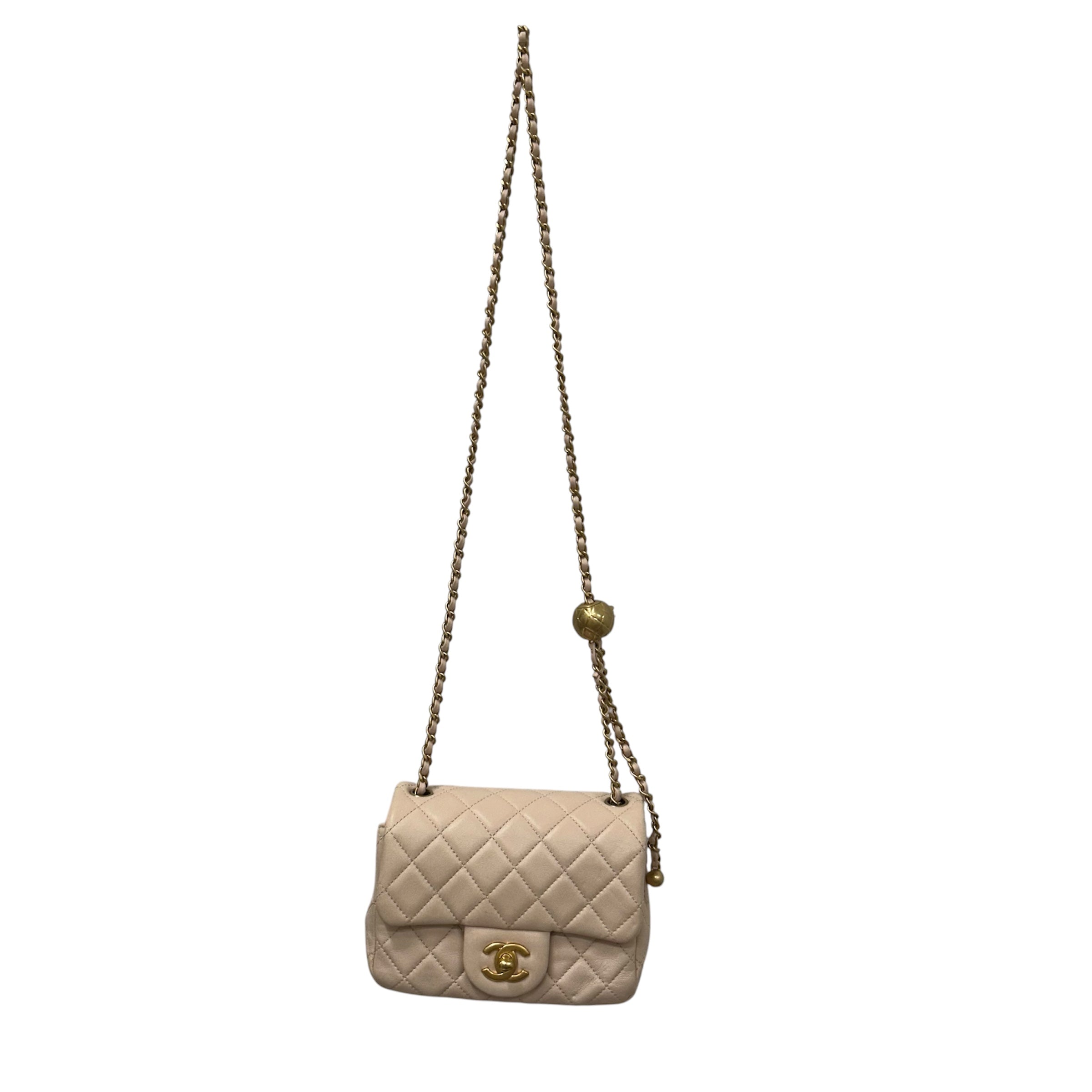 CHANEL/Bag/Leather/PNK/PEARL CRUSH MINI FLAP view 1