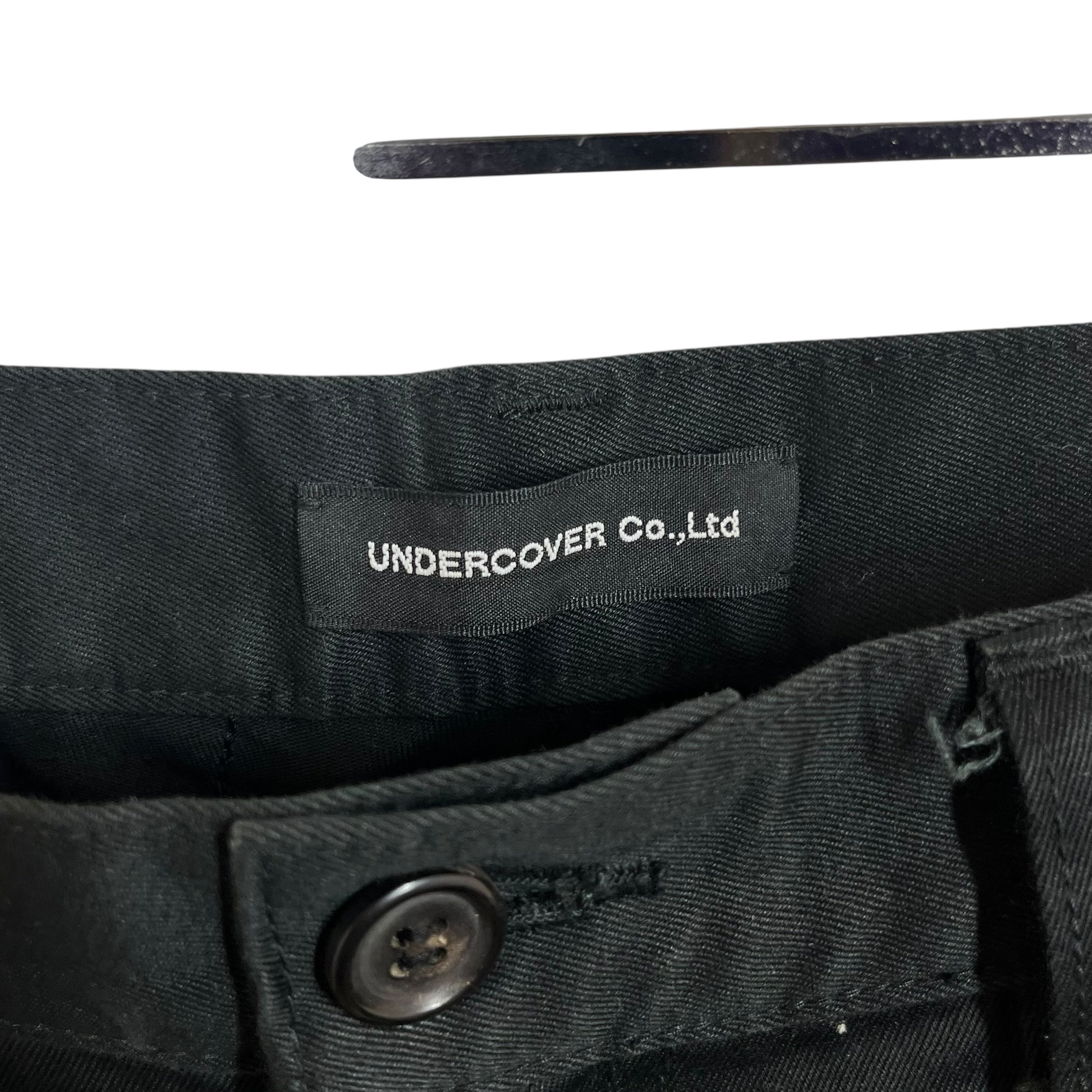 UNDERCOVER/Pants/2/Cotton/BLK/twill trousers view 3