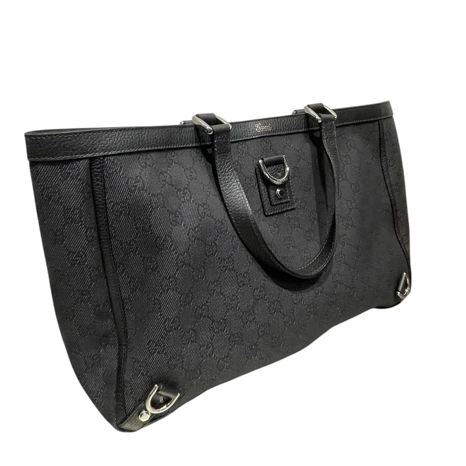 GUCCI/Tote Bag/Monogram/BLK/293580 204991 Canvas Abbey view 6