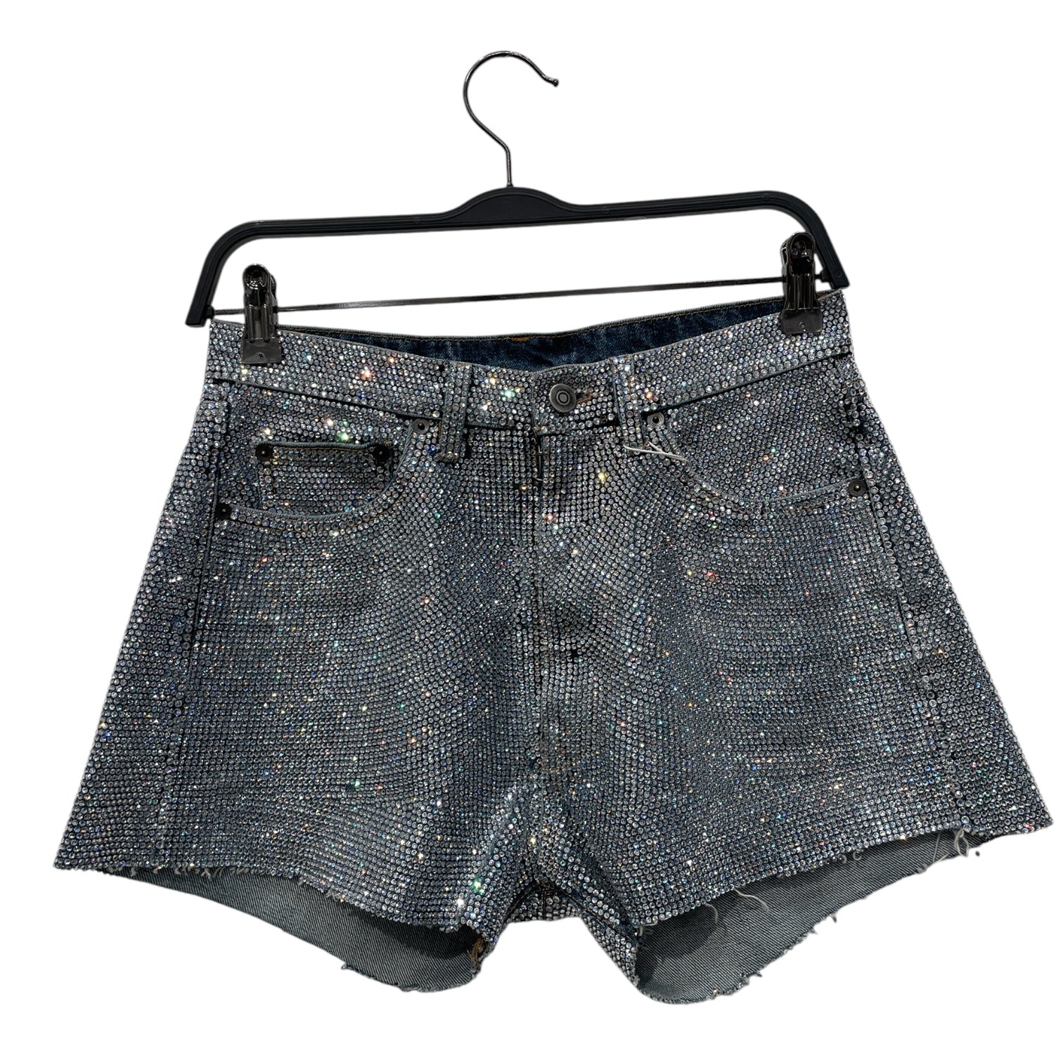 Maison Margiela/Shorts/28/Glitter/Denim/SLV/SILVER CRYSTAL SHORTS view 1