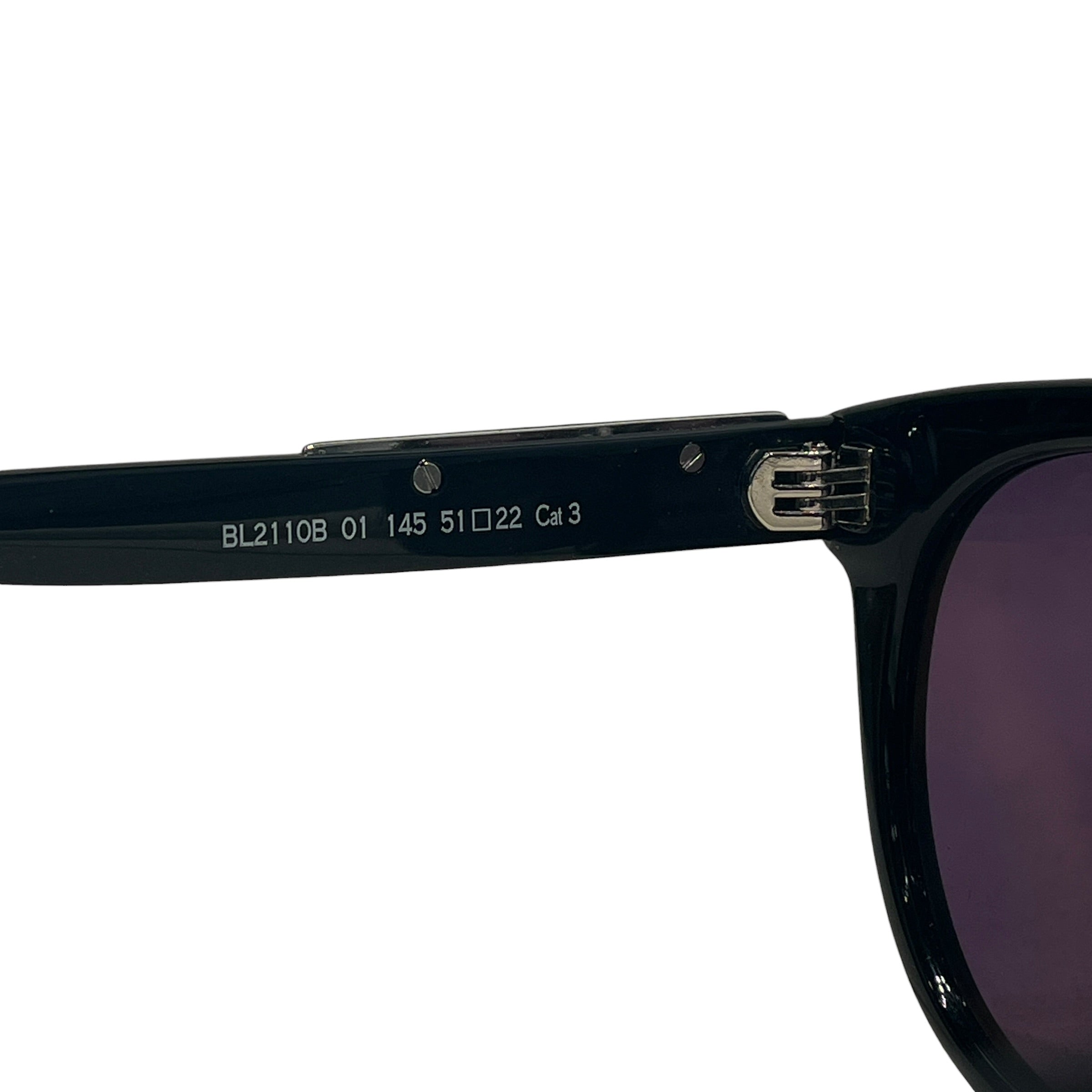 BALMAIN/Sunglasses/Celluloid/BLK/L's/ROUND/SILVER BAR view 5