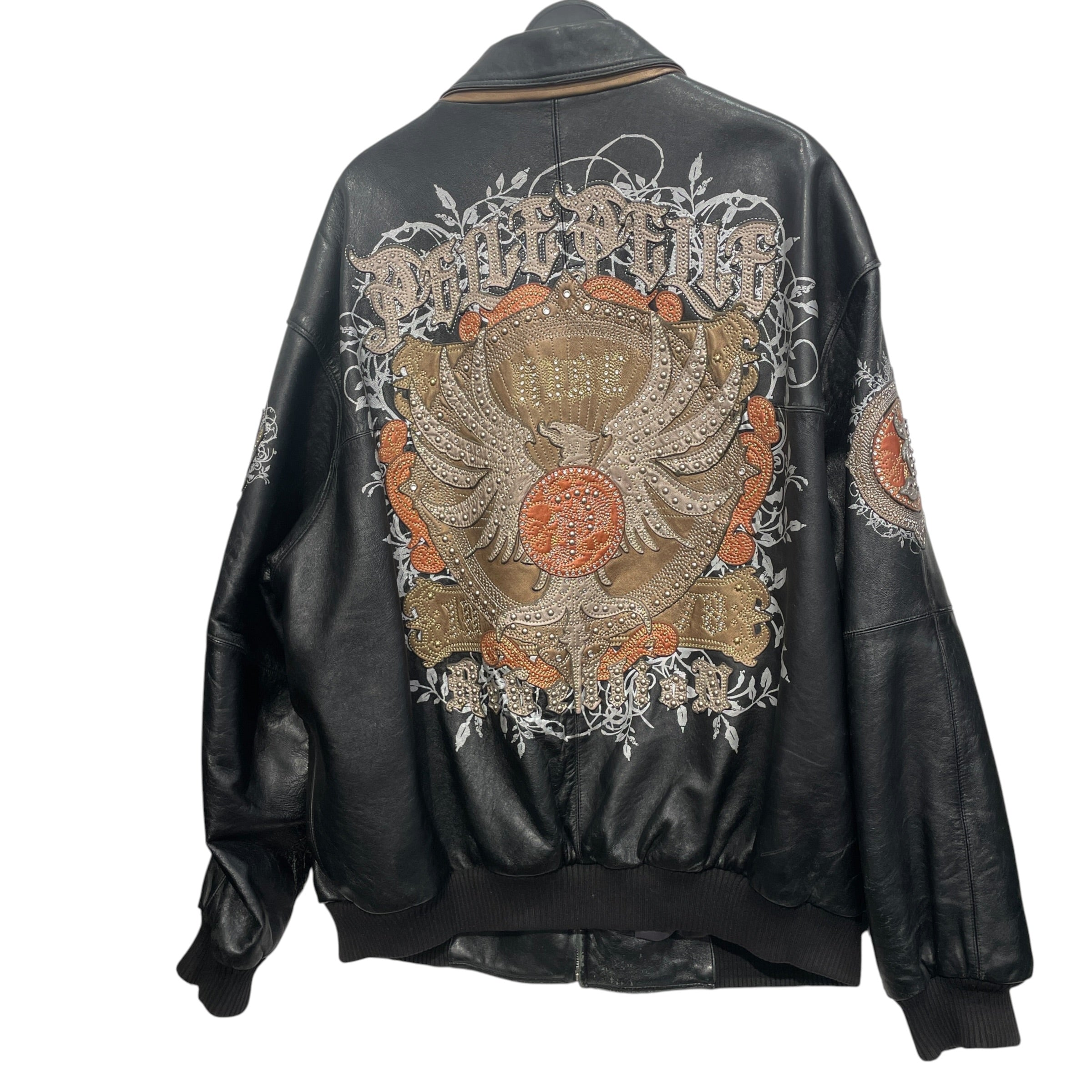 Pelle Pelle/Leather Jkt/54/Leather/BLK/ORG/BRW PHEONIX view 2
