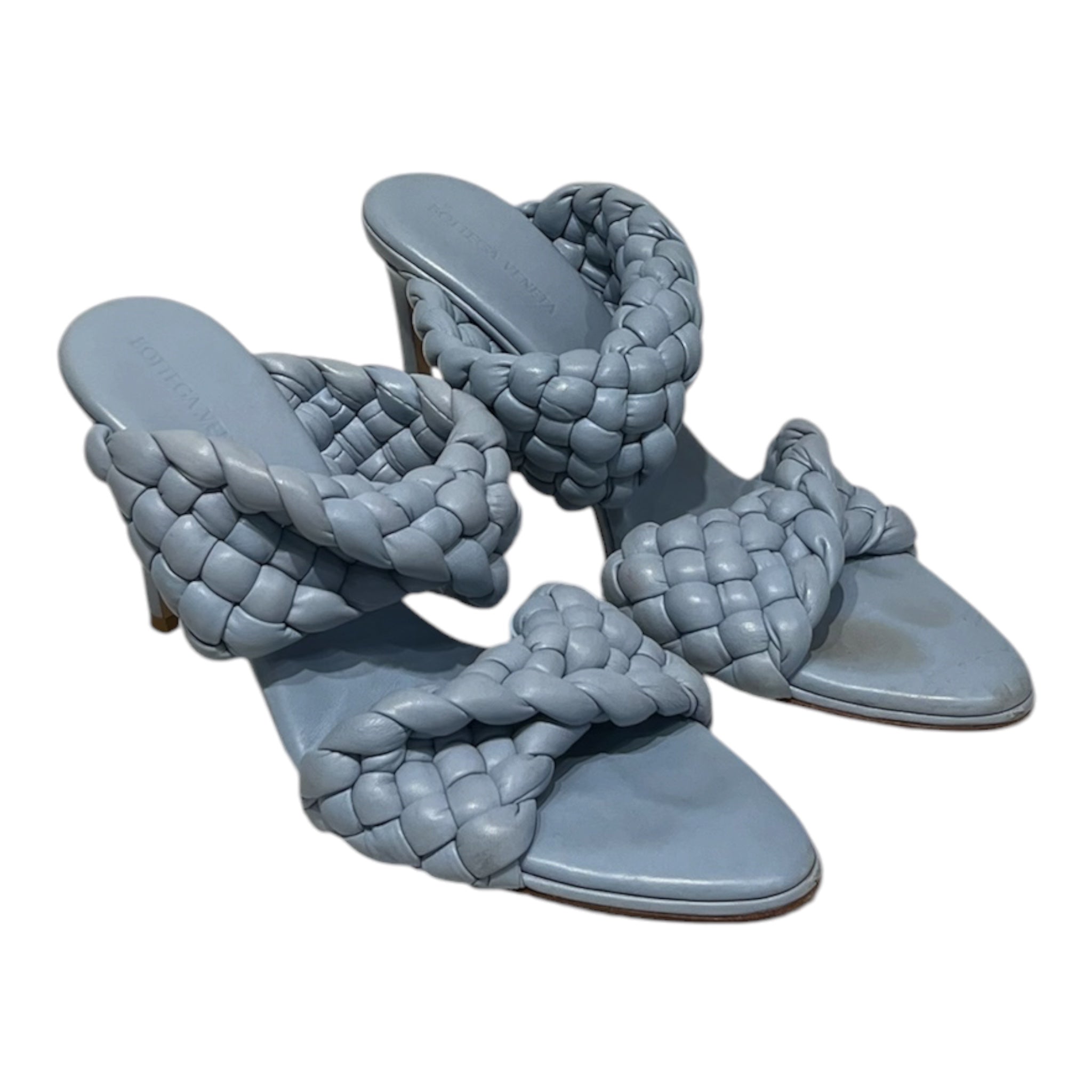 BOTTEGA VENETA/Heels/EU 41/Leather/BLU/Intrecciato Weave view 1