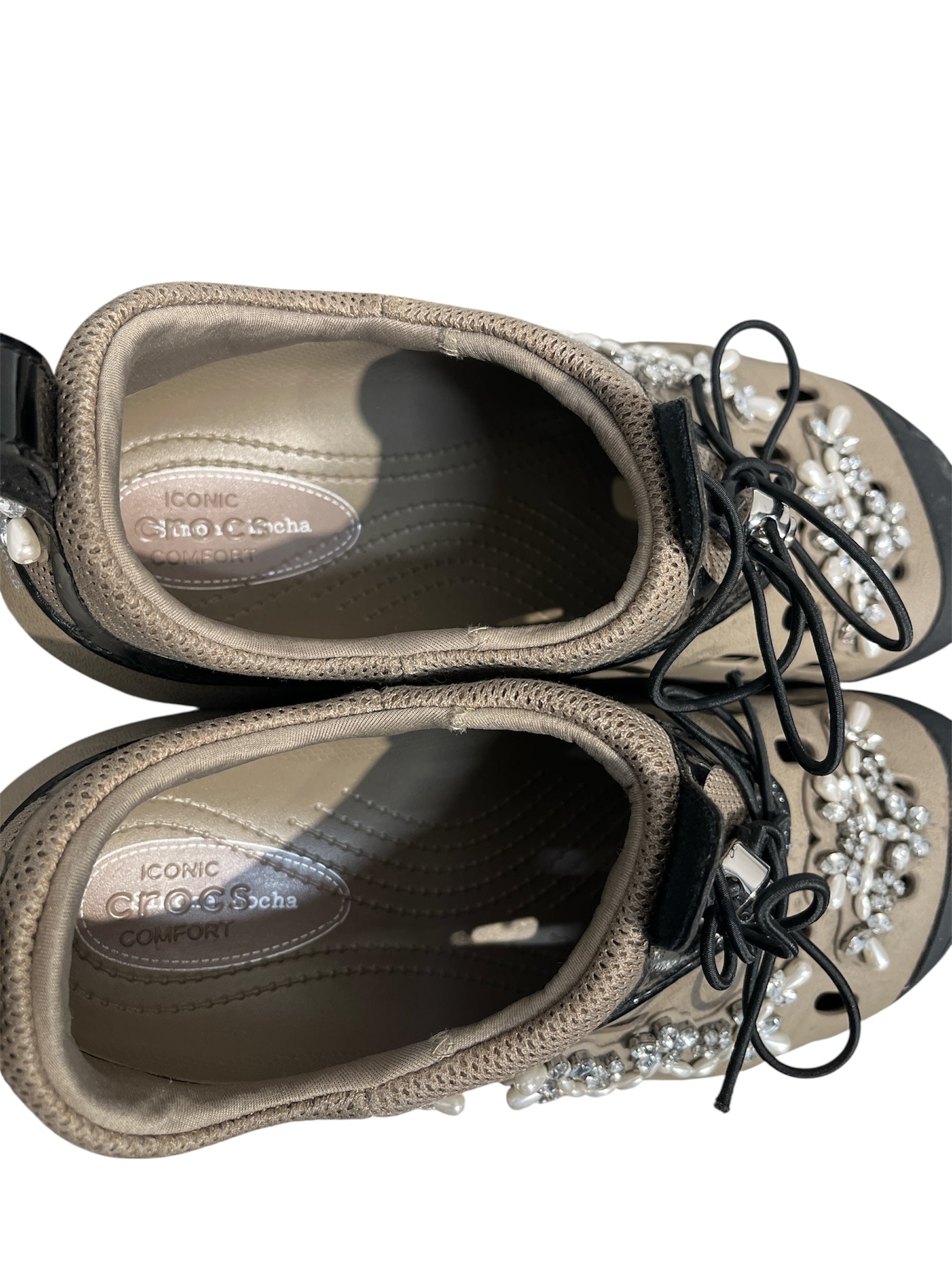 SIMONE ROCHA/crocs/Sandals/US 10/BEG/PEARL EMBELLISHED CROC view 5