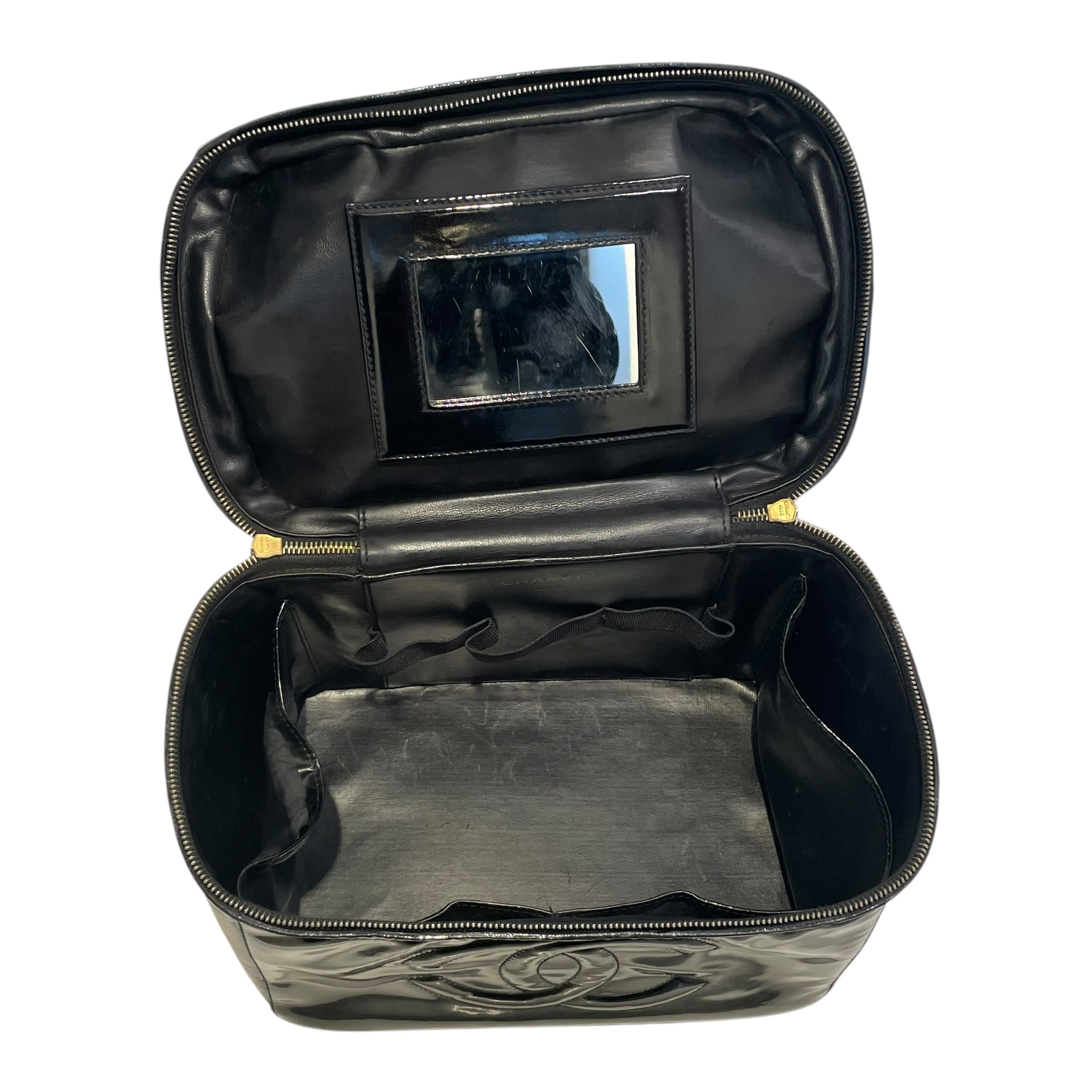 CHANEL/Bag/Leather/BLK/vanity case large cc view 5