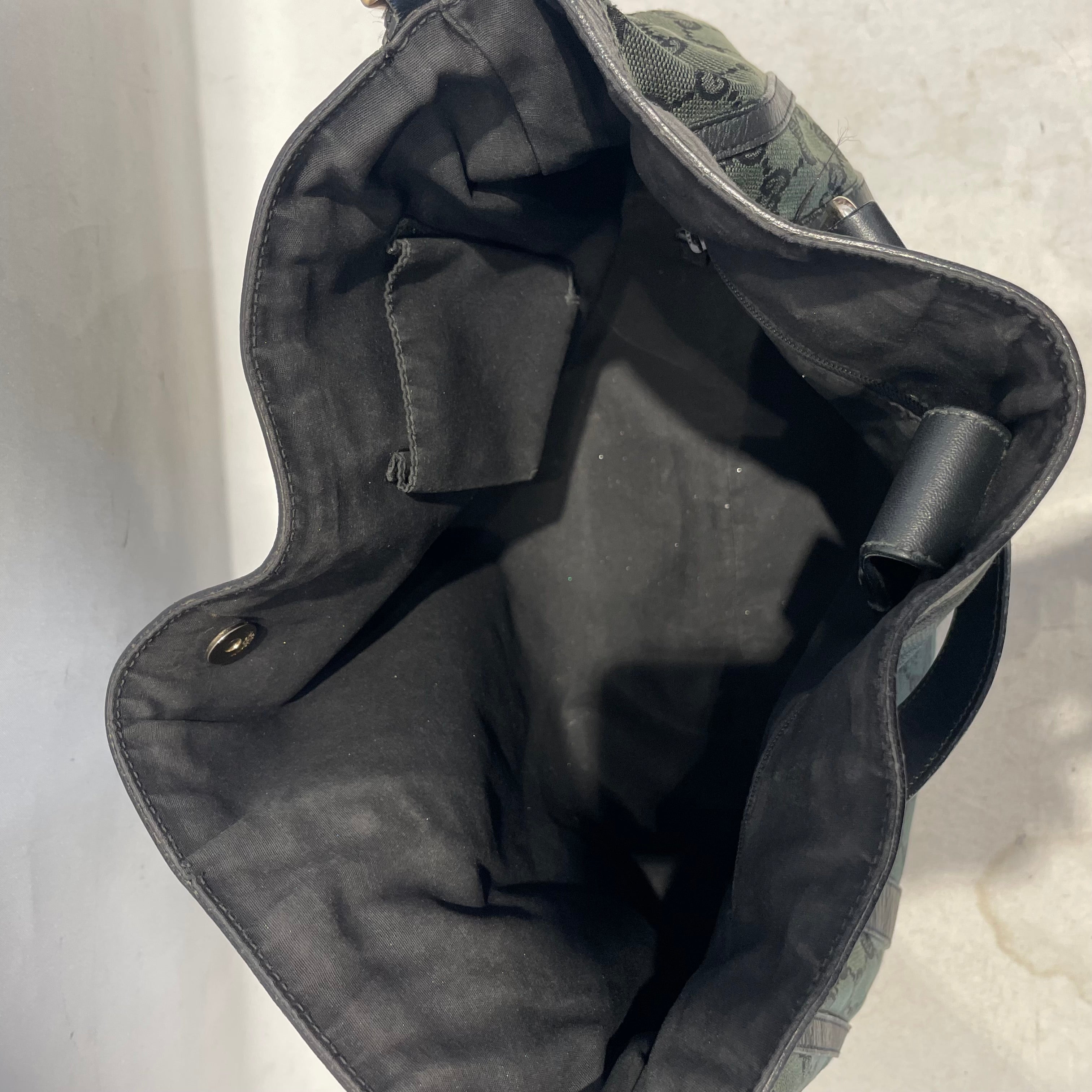 GUCCI/Tote Bag/Monogram/Cotton/GRN/Canvas Abrey Hobo view 5