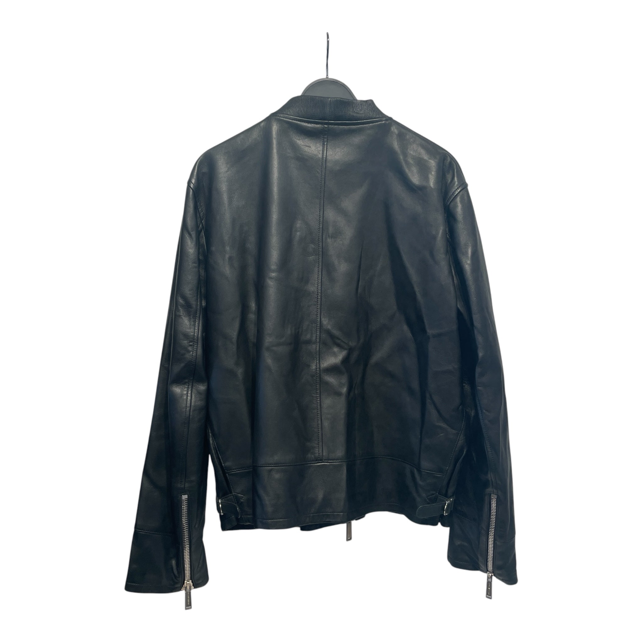 DSQUARED2/Leather Jkt/52/Leather/BLK/SILVER ZIP BOMBER view 2