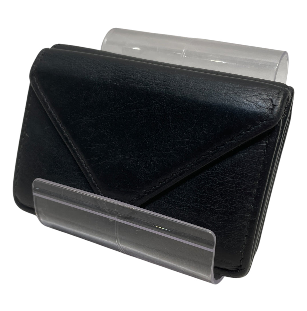 BALENCIAGA/Trifold Wallet/Leather/BLK/L's/MINI ENVELOPE EMBOSSED LOGO view 2