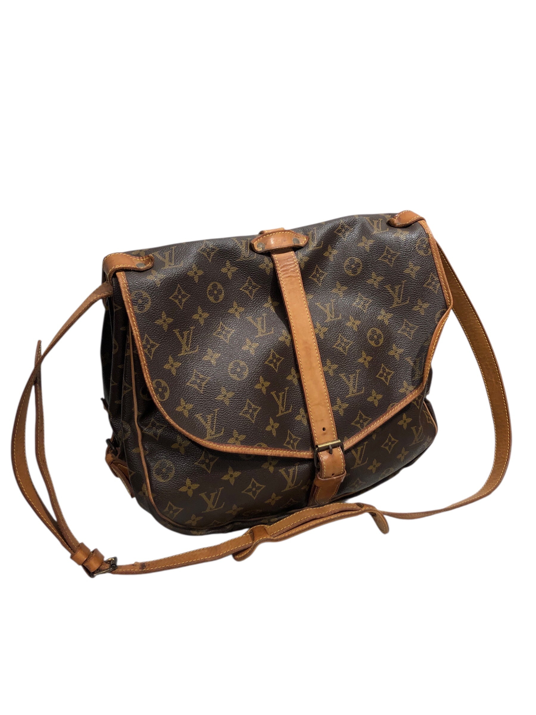LOUIS VUITTON/Cross Body Bag/Monogram/Leather/BRW/MONOGRAM SAMUR 35 view 1