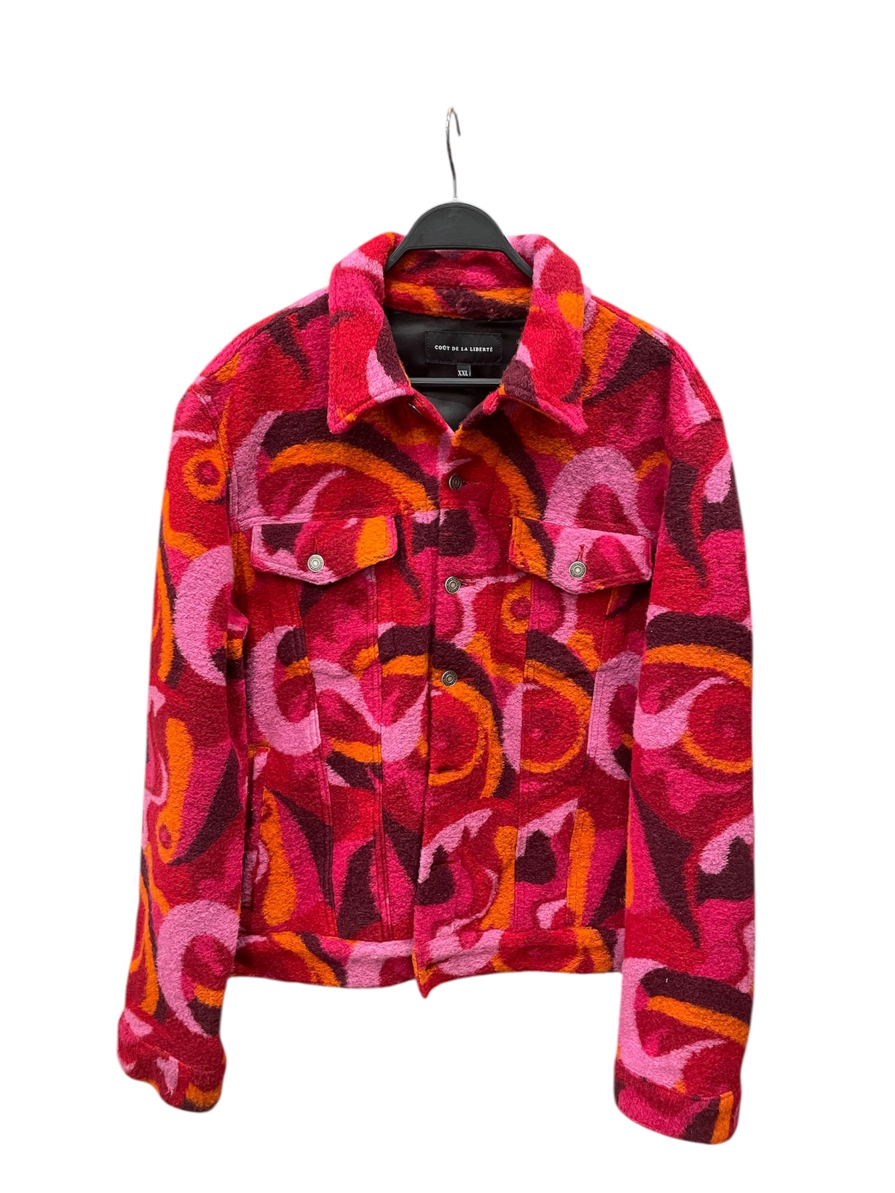 COUT DE LA LIBERTE/Jacket/XL/Wool/PNK/MARBLED RED AND PURPLE view 1