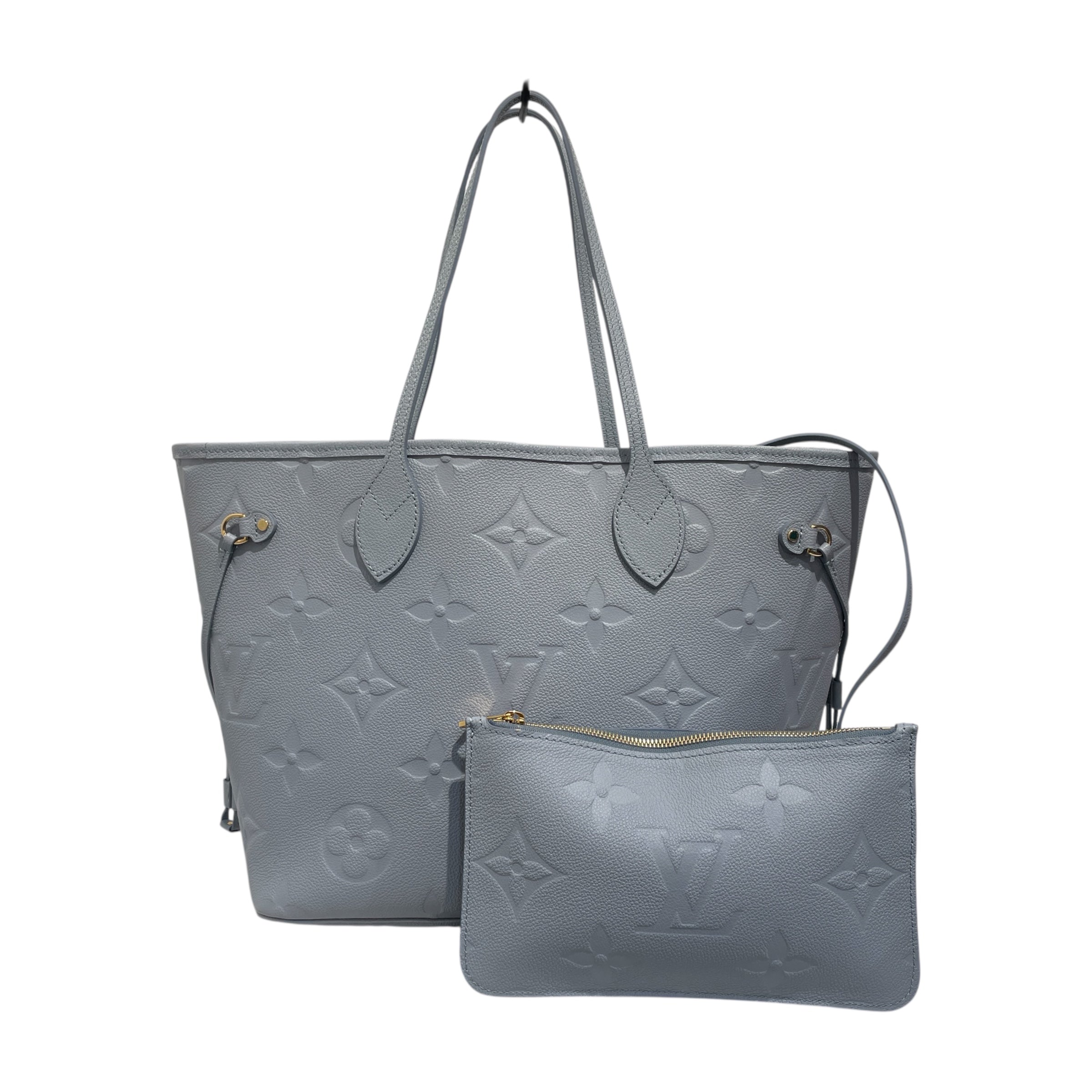 LOUIS VUITTON/Hand Bag/Monogram/Leather/BLU/NEVERFULL view 1