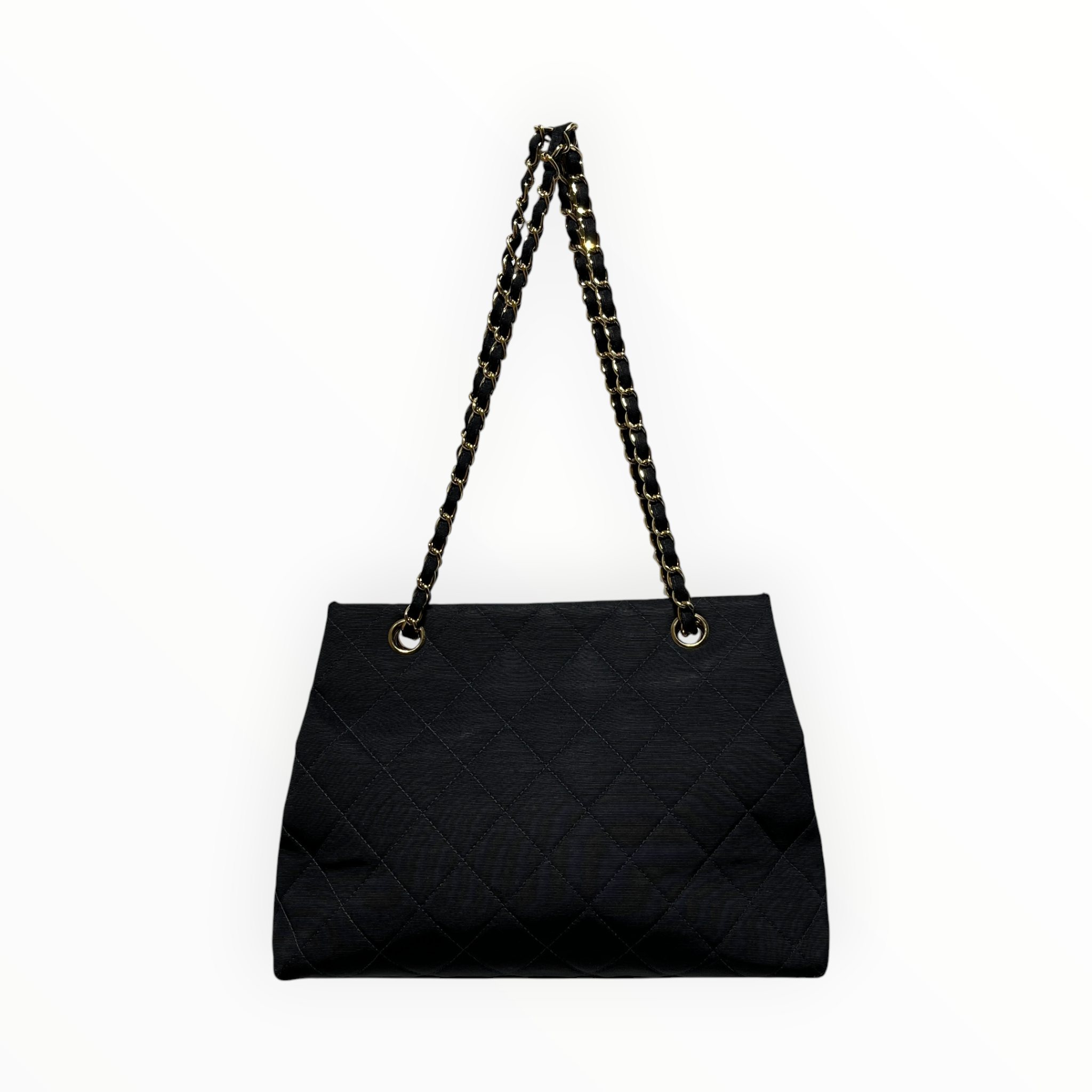 CHANEL/Cross Body Bag/Cotton/BLK/cc canvas tote view 2