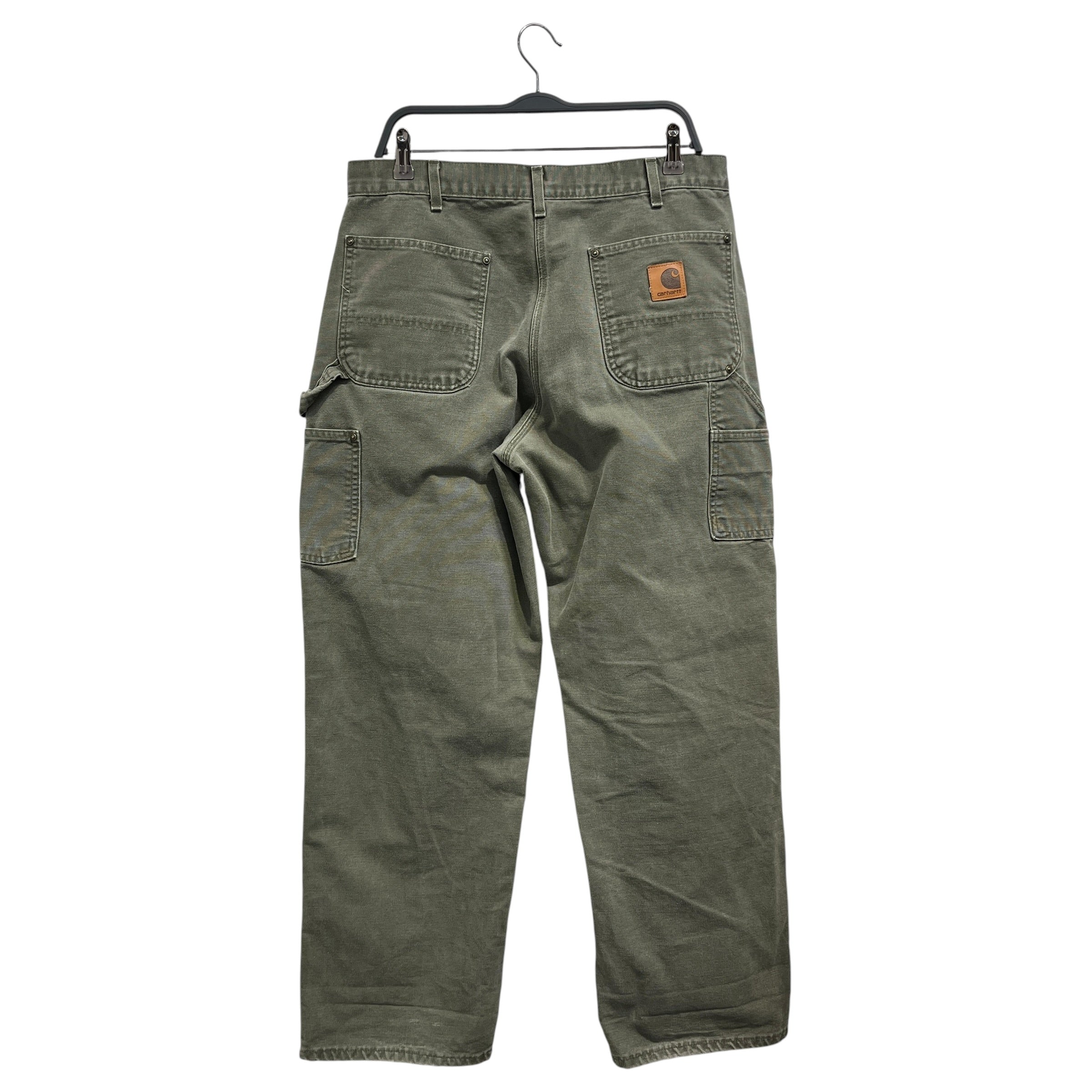 Carhartt/Straight Pants/35/Cotton/GRN/Double Knee Riveted view 2