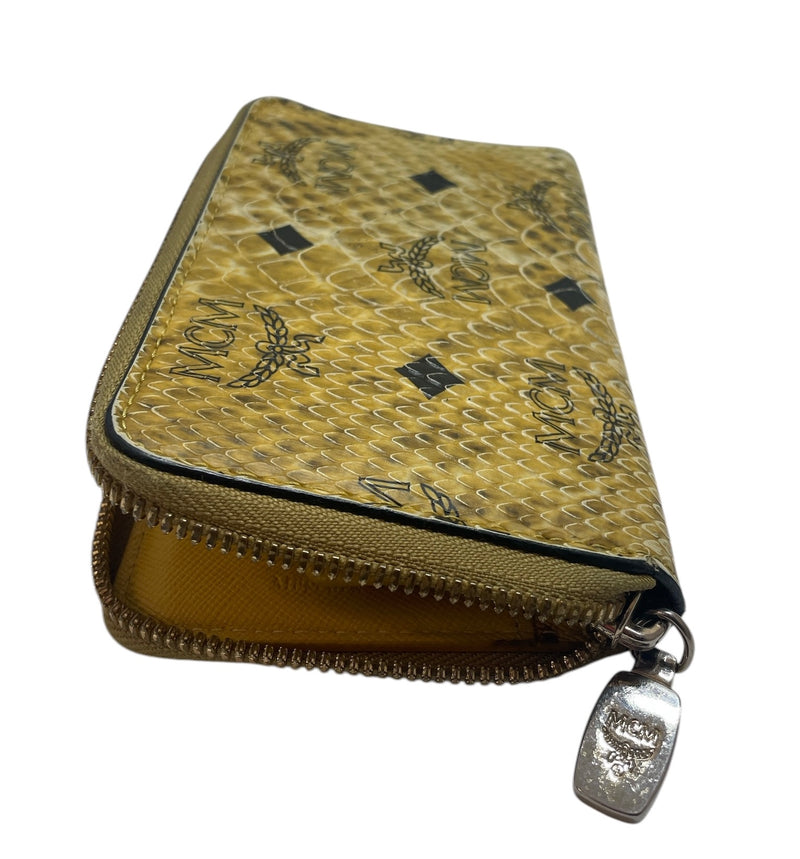 MCM/Wallet/OS/Animal Pattern/Leather/YEL/MONOGRAM