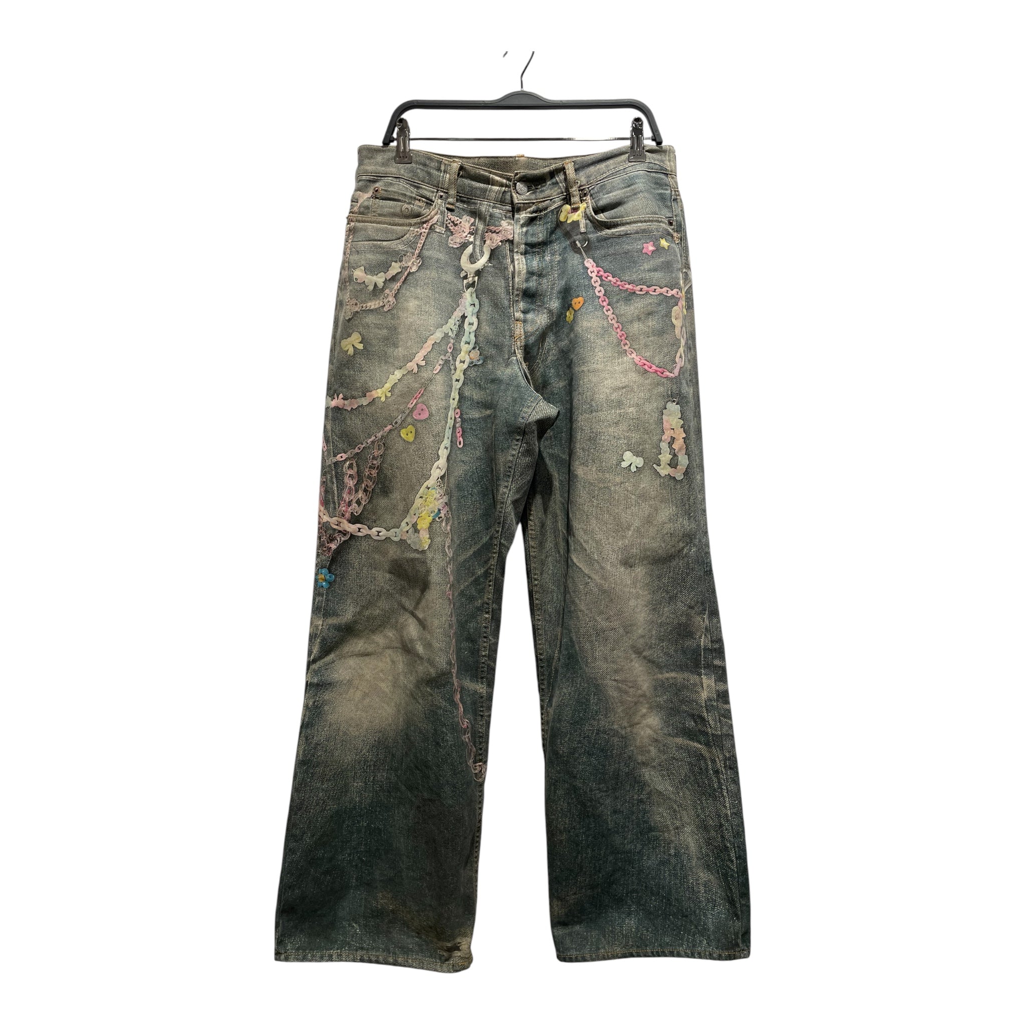 Acne Studios/Pants/32/Cotton/MLT/All Over Print/1981 Trompe l'oeil Pink Chain view 1