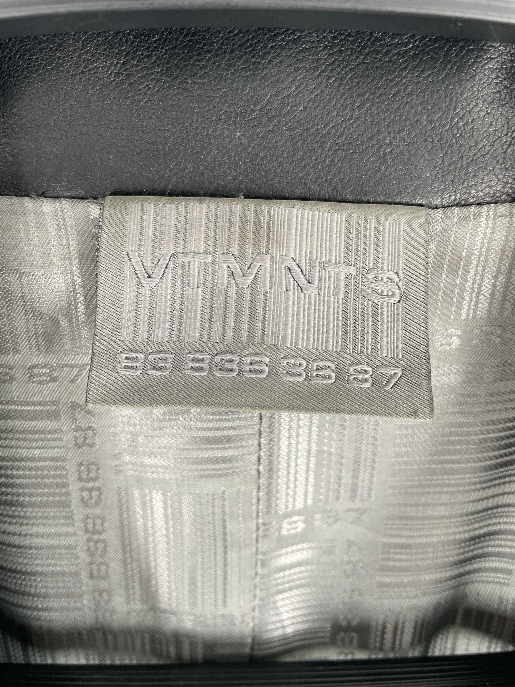 VETEMENTS/Jacket/S/Sheepskin/BLK/leather coat view 3