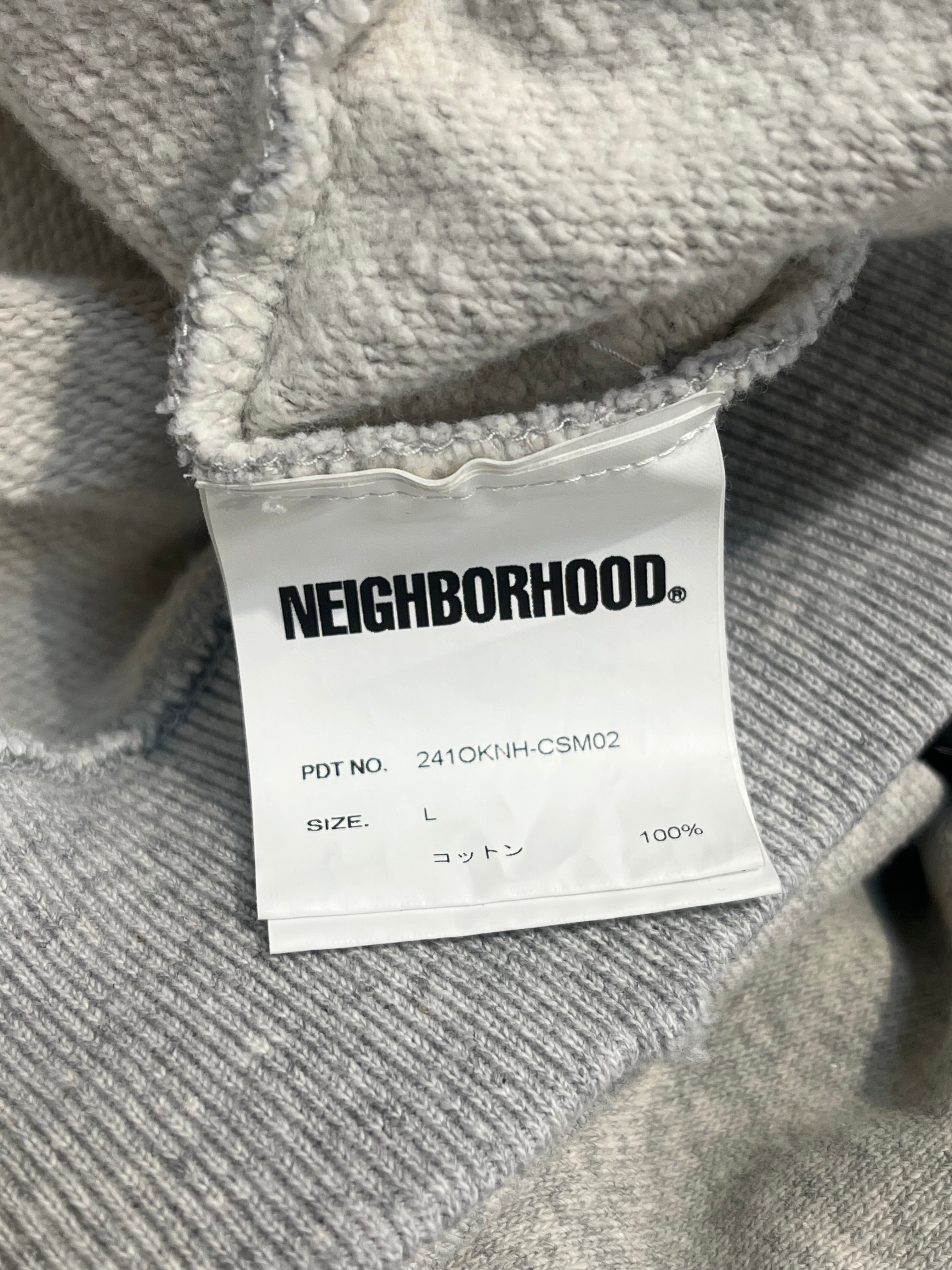 NEIGHBORHOOD/Hoodie/L/Cotton/GRY/PAINT SPLATTER DISTRESSED view 4