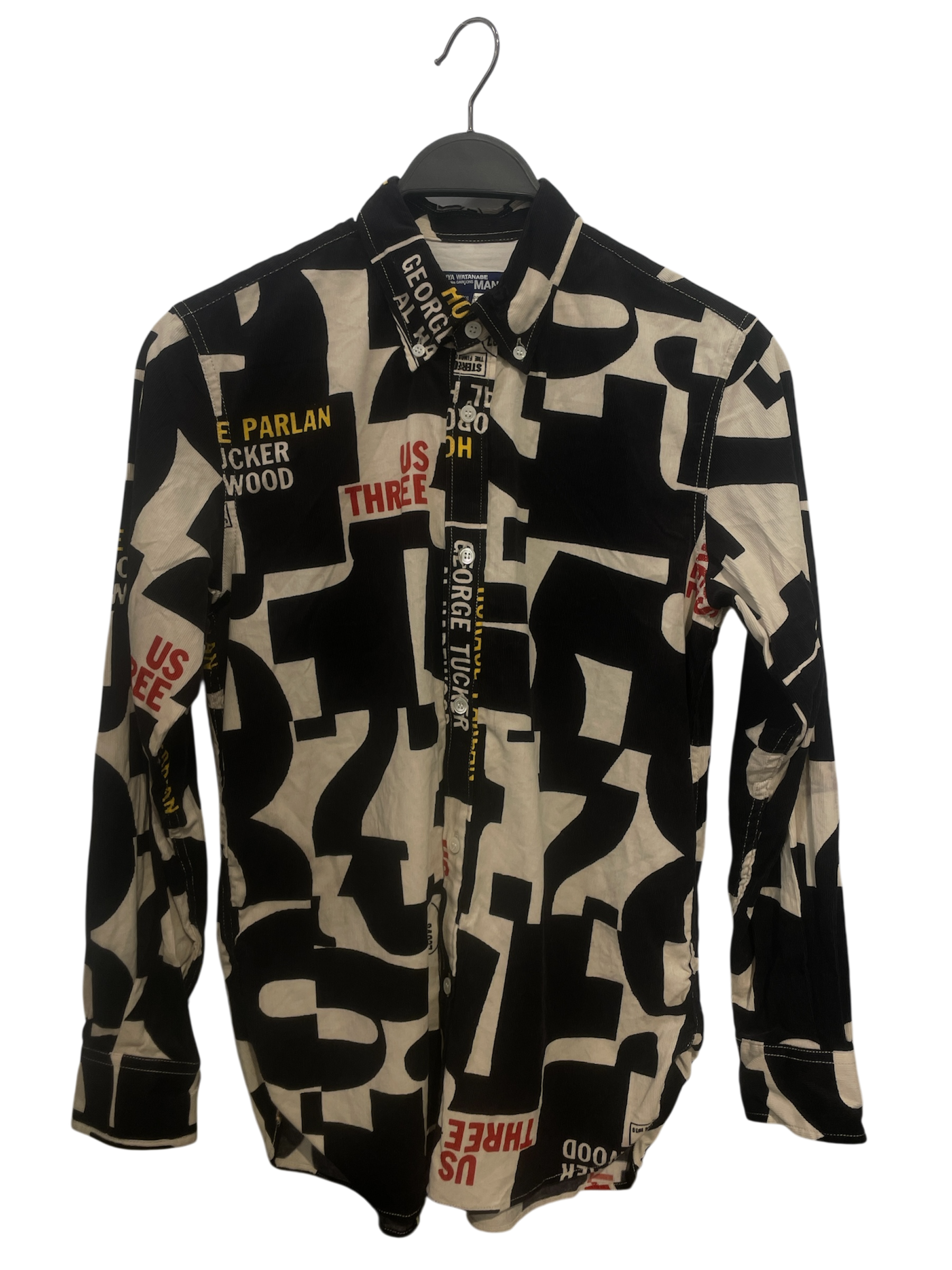 JUNYA WATANABE COMME des GARCONS MAN/LS Shirt/XS/Cotton/MLT/All Over Print/LETTERINGS/#WP-B051 view 1