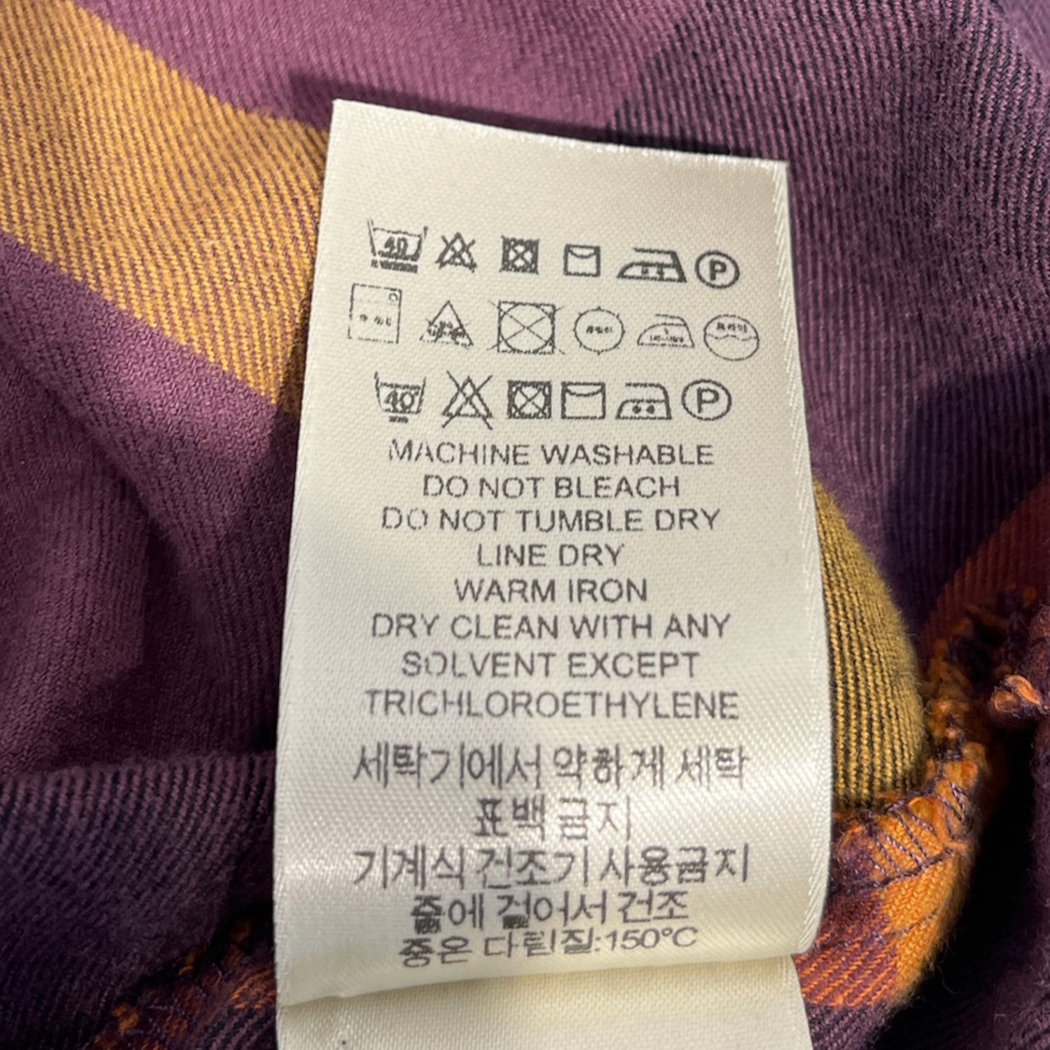 BURBERRY BRIT/LS Blouse/M/Plaid/Cotton/MLT/ LS BUTTON UP PURPLE ORANGE view 6
