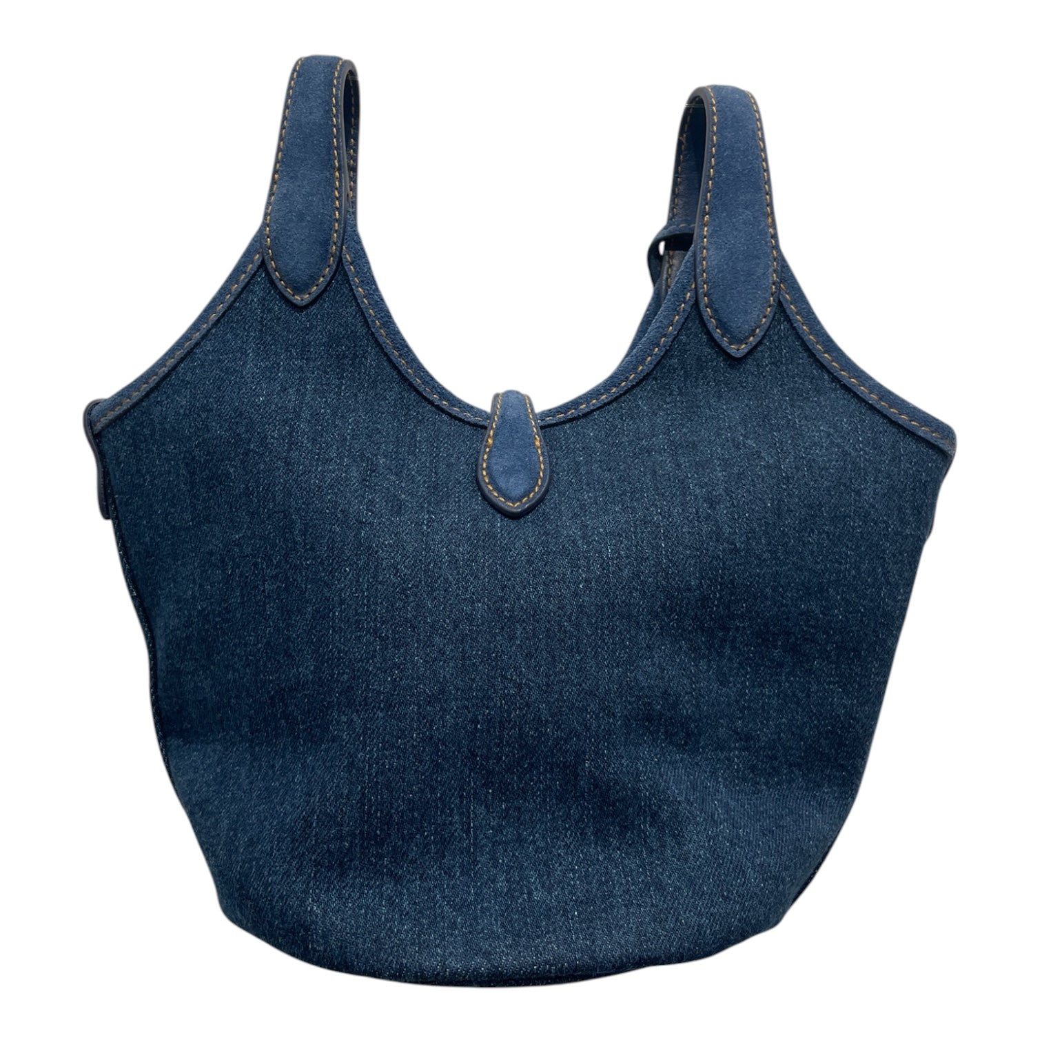 POLO RALPH LAUREN/Hand Bag/Denim/NVY/SUEDE DOUBLE HANDLE view 2