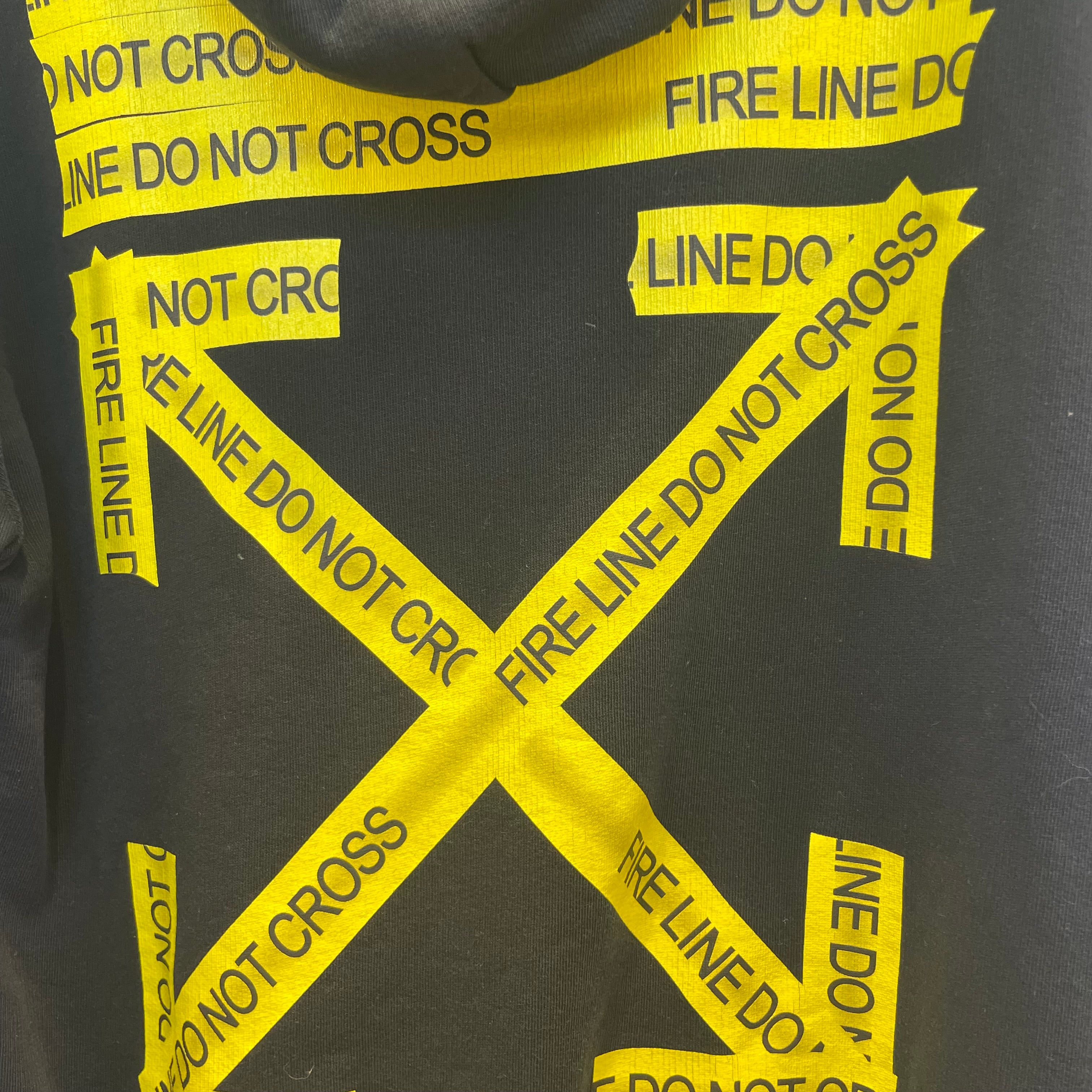 OFF-WHITE/Hoodie/XXS/Cotton/BLK/FIRE LINE view 3
