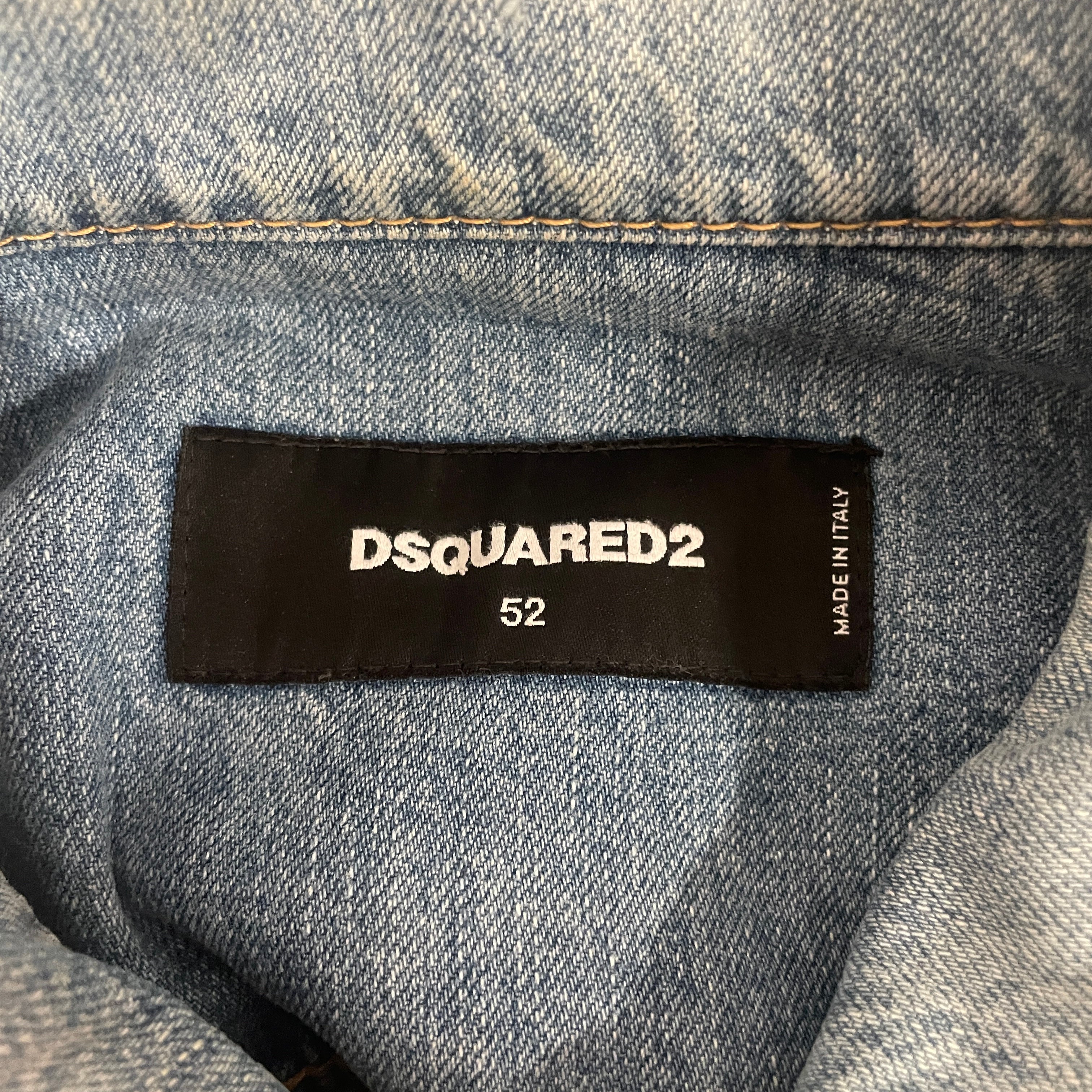 DSQUARED2/Denim Jkt/52/Denim/BLU/DISTRESSED DENIM JACKET view 3
